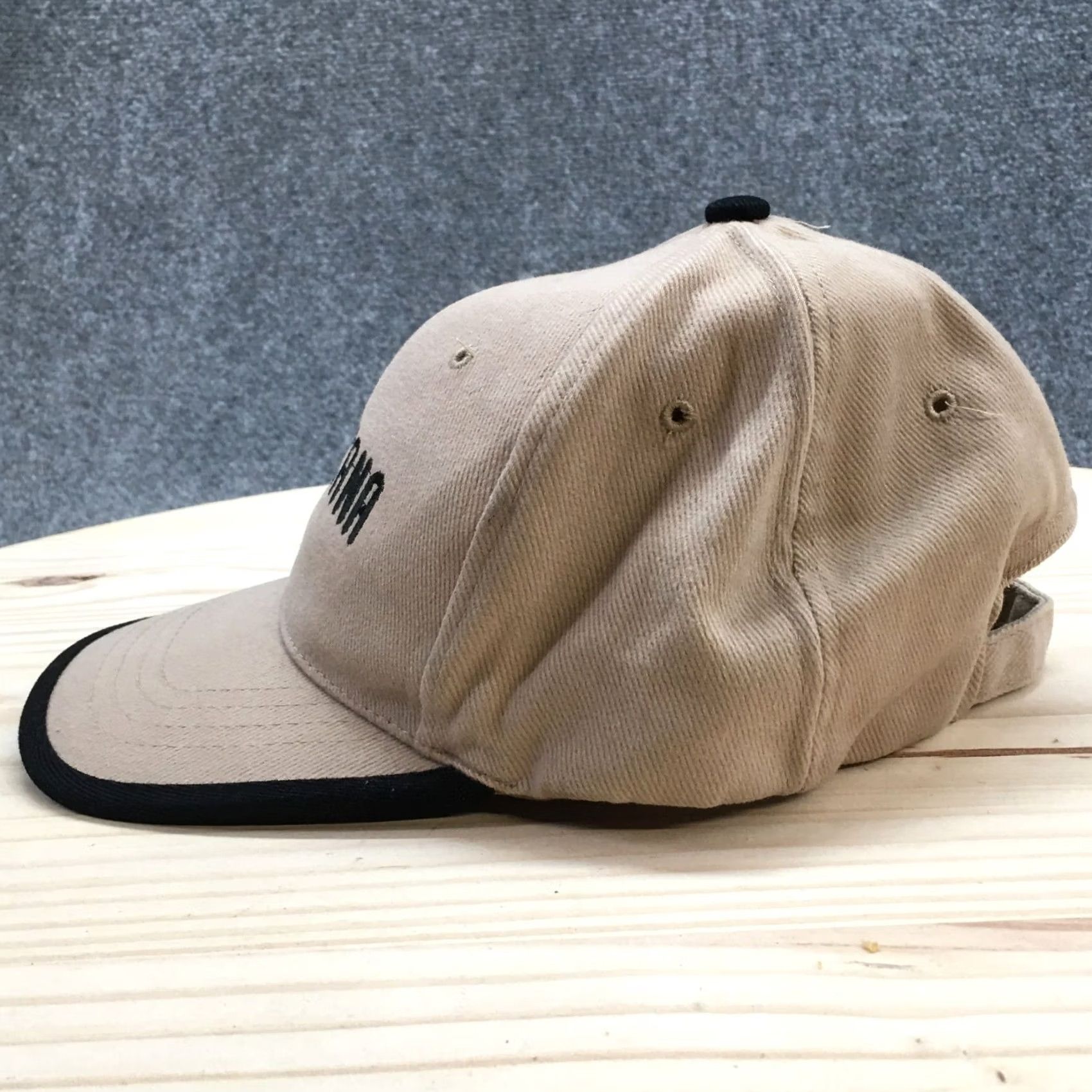 Logo 7 Nissun Tropicana Baseball Cap Hat Mens OS Beige Embroidered Logo Curved Brim Cotton Canvas Adjustable Mesh Back Casual Cap Mens Size ONE SIZE - 5 Thumbnail
