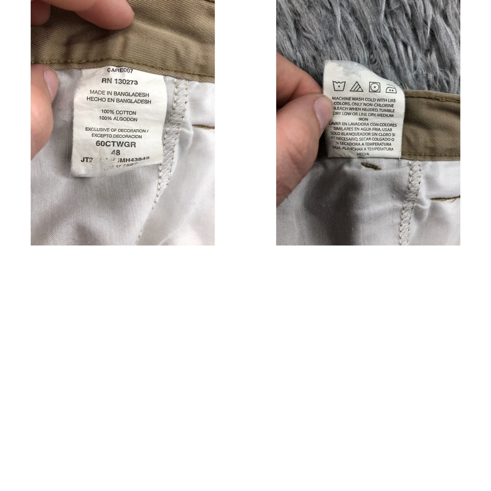 Wrangler Wrangler Cargo Shorts Mens Size 48 Mid Rise Medium Wash Beige Size US 32 / EU 48 - 8 Thumbnail