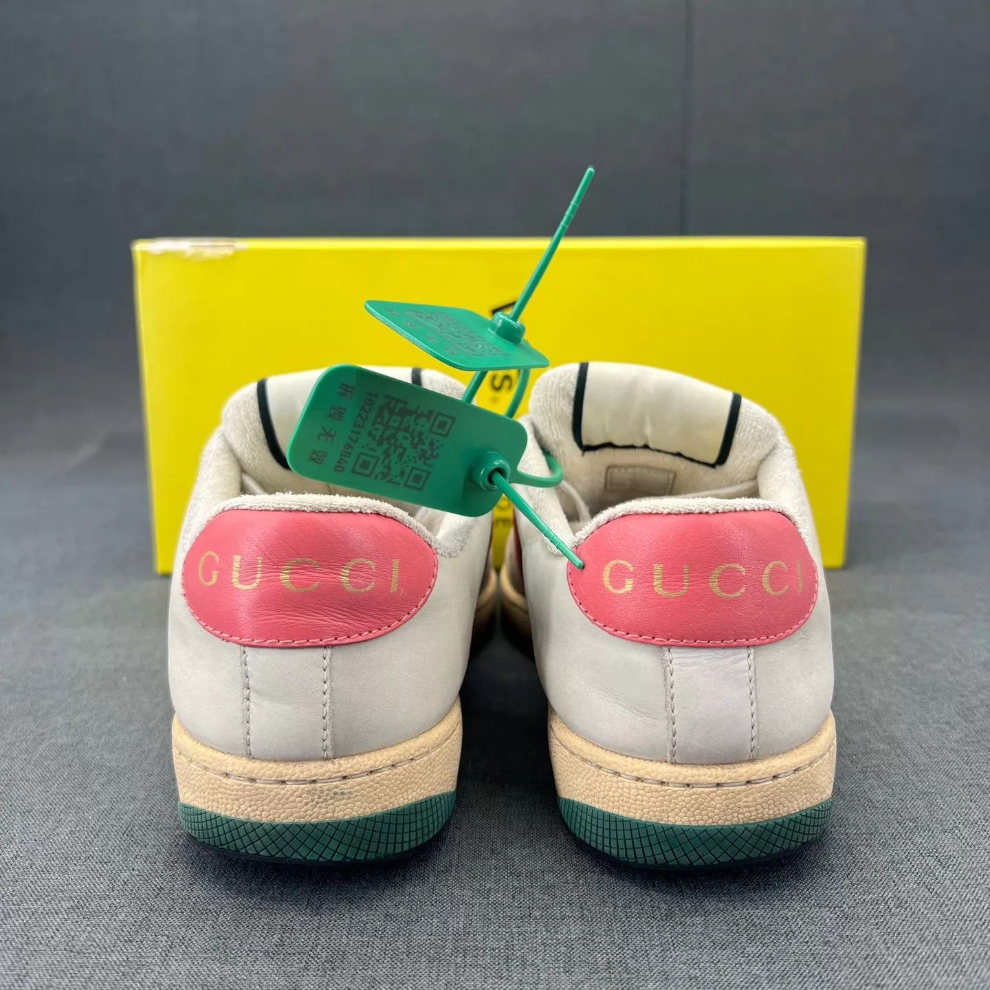 Gucci Gucci Distressed Sneakers Women's Pink Ebony 35.5 Size US 8 / IT 38 - 3 Thumbnail