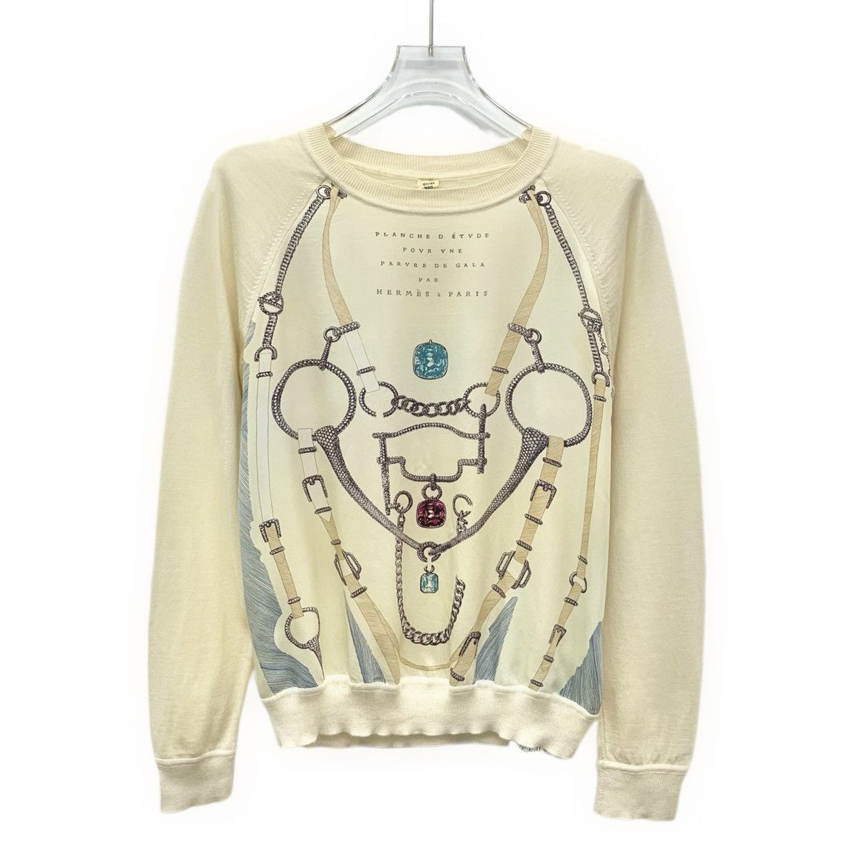 Hermes Hermes Beige Silk Cashmere Long Sleeve Knitwear K26WX Size XS / US 0-2 / IT 36-38 - 1 Thumbnail