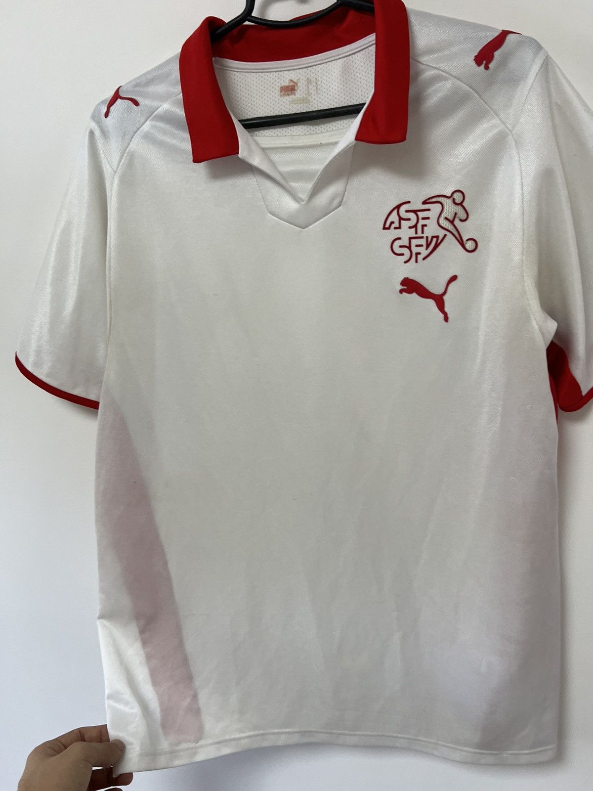 Puma Vintage Switzerland 2007/2008 Away Football Shirt Jersey Size US L / EU 52-54 / 3 - 15 Thumbnail