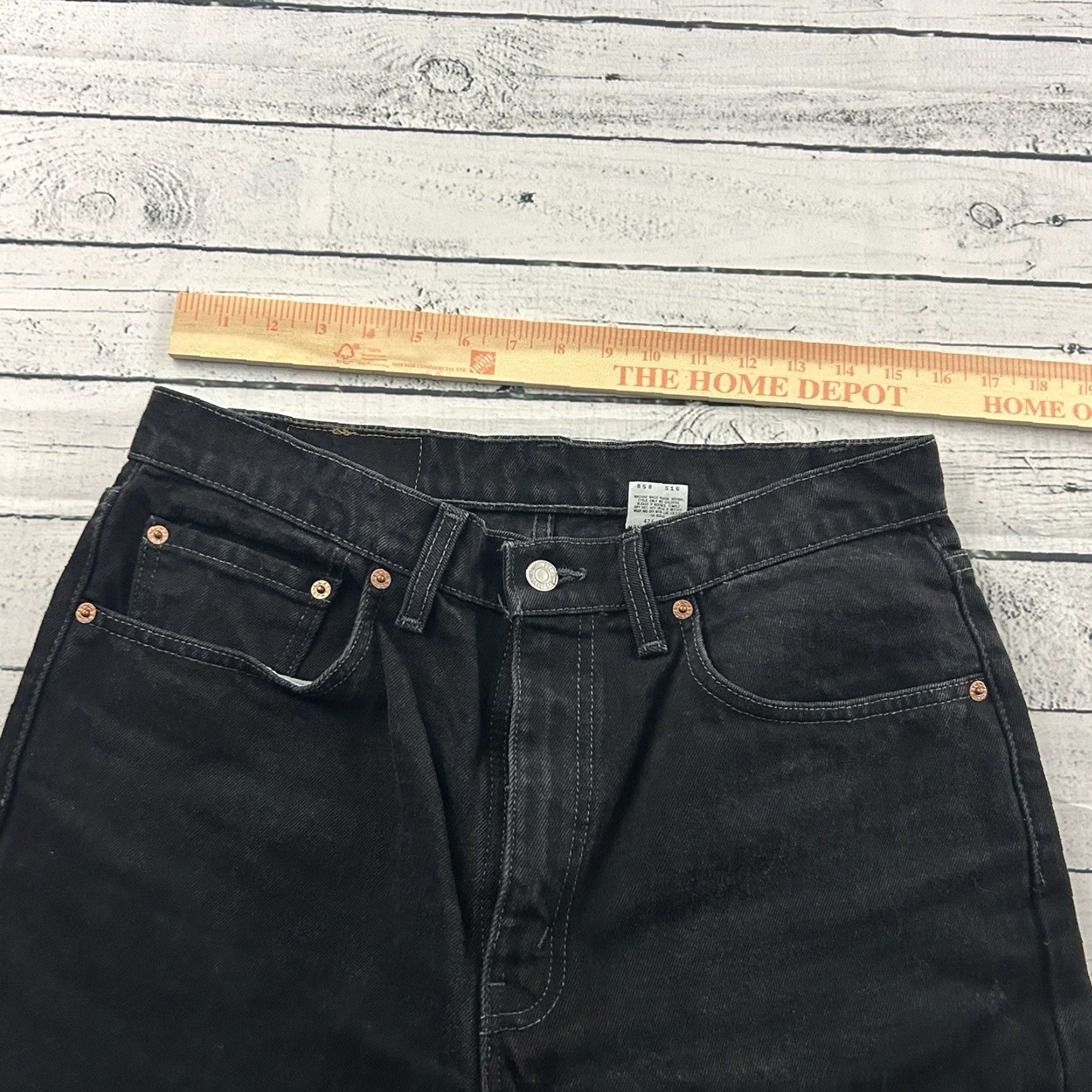 Levi's VINTAGE Levi's 550 Jeans Men's 34x32 Black Denim 5-Pocket Relaxed Slim Tapered 90s Levis 500 Series Mens Size US 34 / EU 50 - 3 Thumbnail