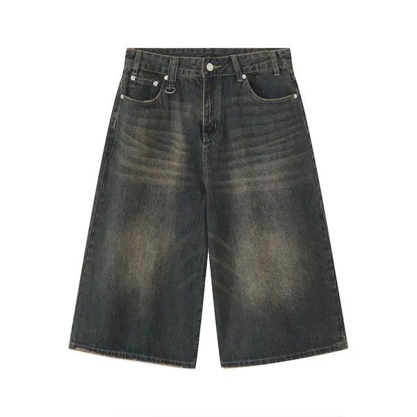 Japanese Brand Hazaki x Kawa Loose wide-leg vintage distressed denim shorts Size US 32 / EU 48 - 7 Thumbnail