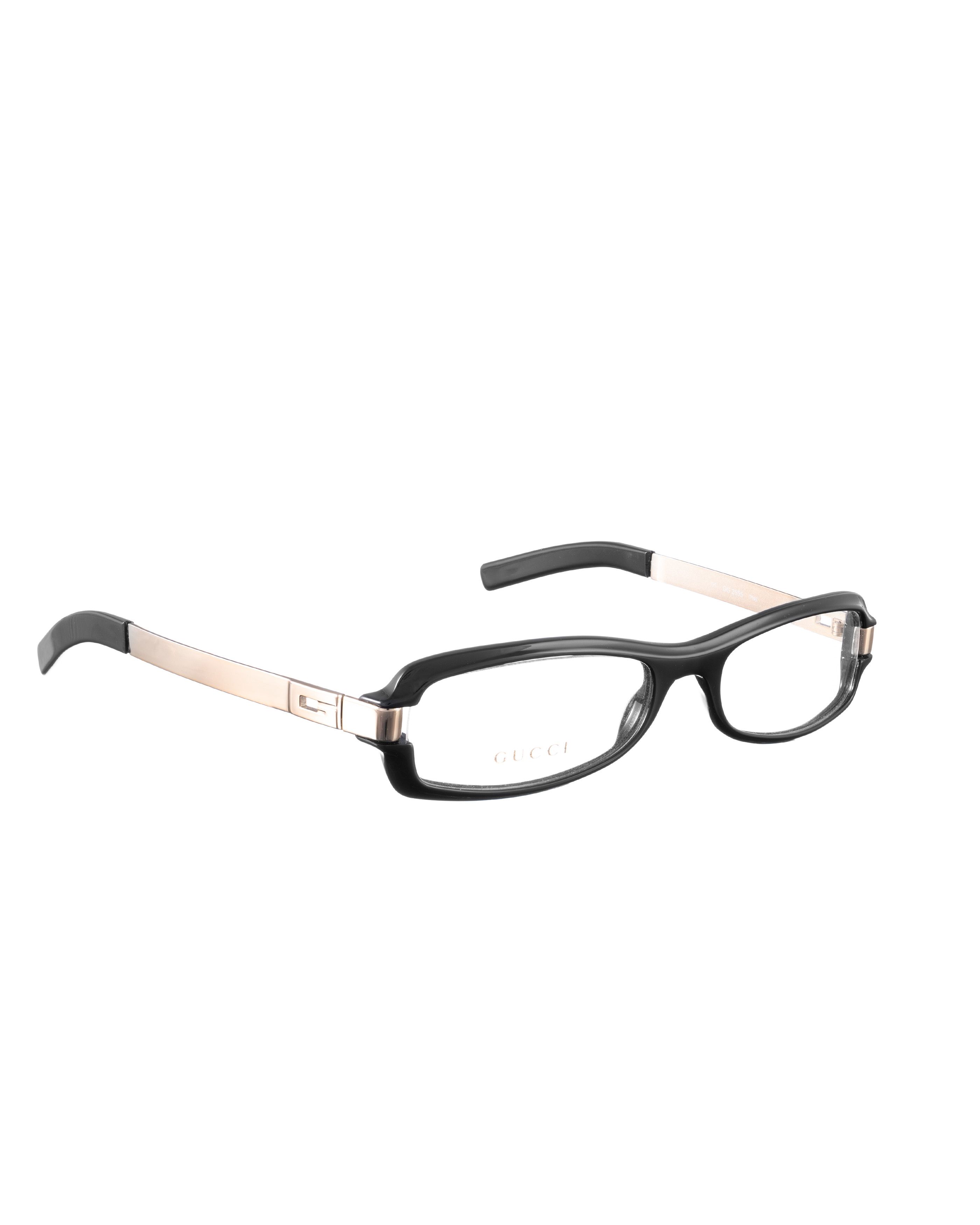 Gucci × Vintage Gucci 00s Gold Metallic Black Glasses Size ONE SIZE - 3 Thumbnail