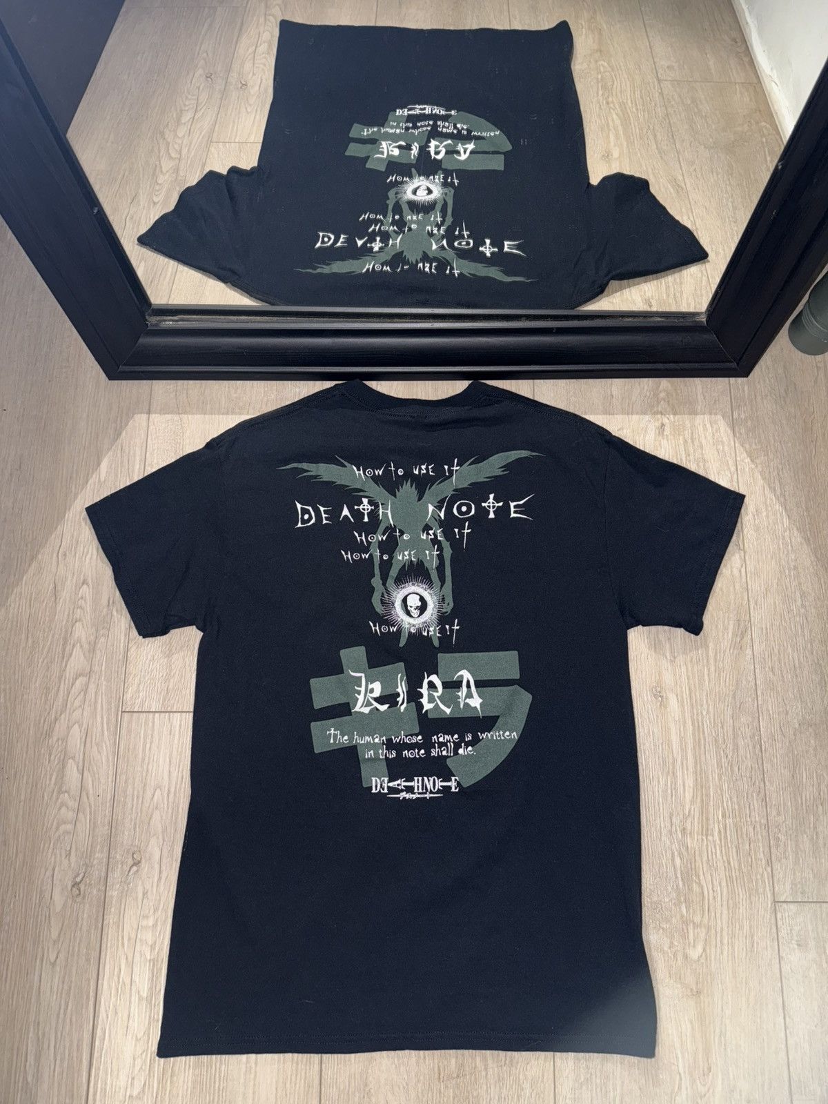 Vintage Vintage / Y2K 2000s Death Note All Over Print Anime Shirt Size US M / EU 48-50 / 2 - 2 Thumbnail