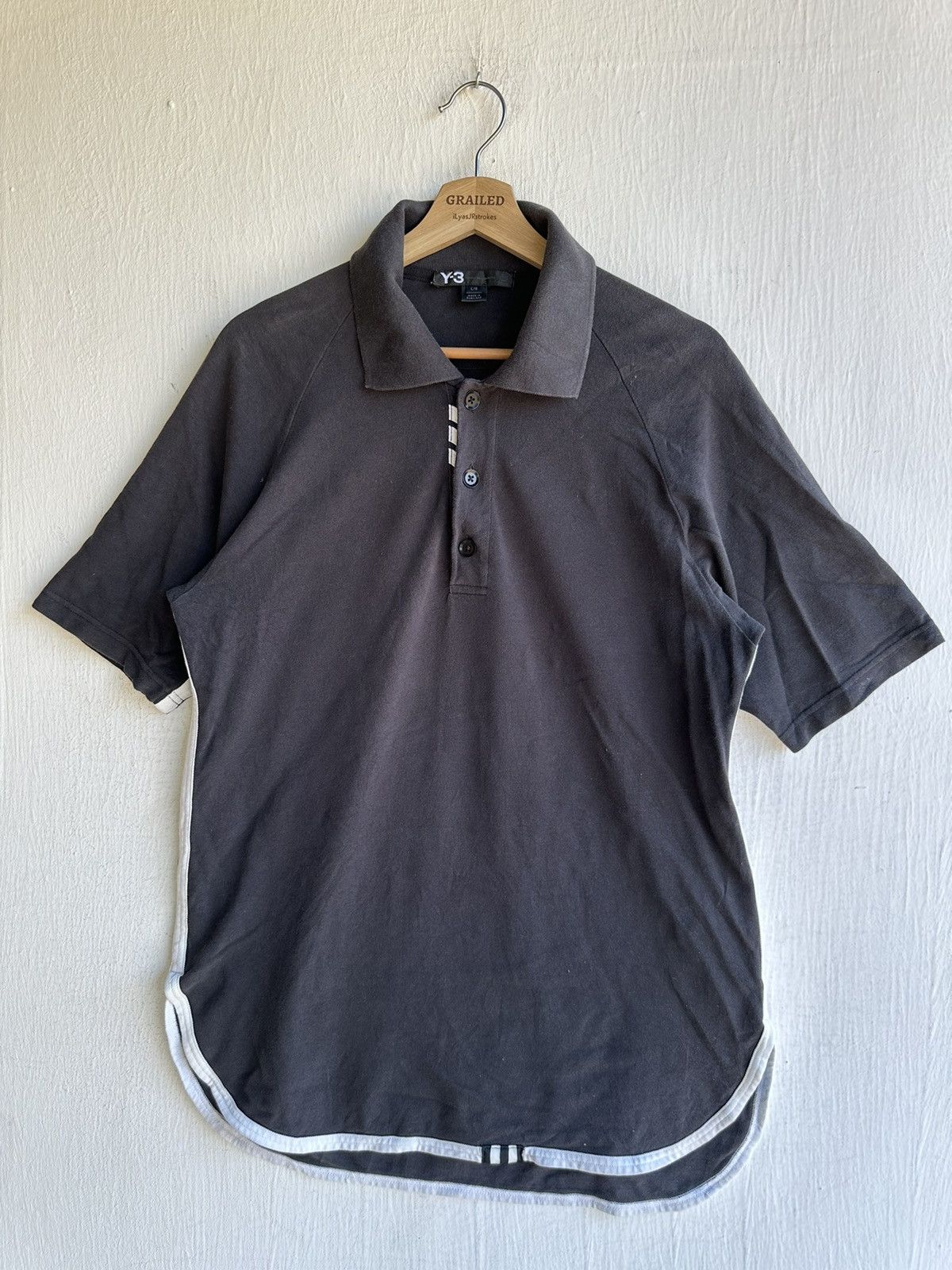 Adidas × Y's Y-3 Yohji Yamamoto Adidas Collar Tee Size US M / EU 48-50 / 2 - 1 Thumbnail