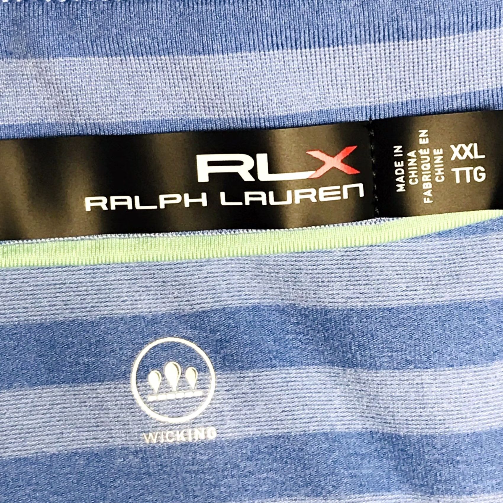 Ralph Lauren VINTAGE? No — Ralph Lauren RLX Polo Golf Shirt Blue Stripe UV Protection Moisture Wicking Quick Dry 2XL/XXL Men Polo Shirt Size US XXL / EU 58 / 5 - 3 Thumbnail