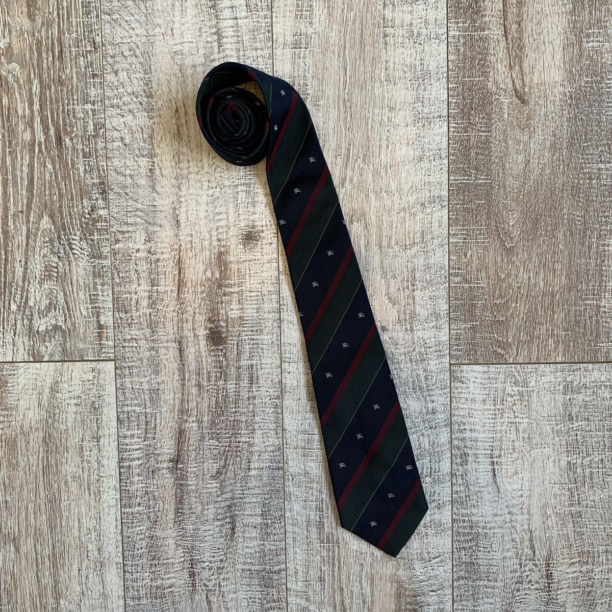 Burberry × Vintage Vintage Burberry monogram silk Tie Size ONE SIZE - 1 Thumbnail