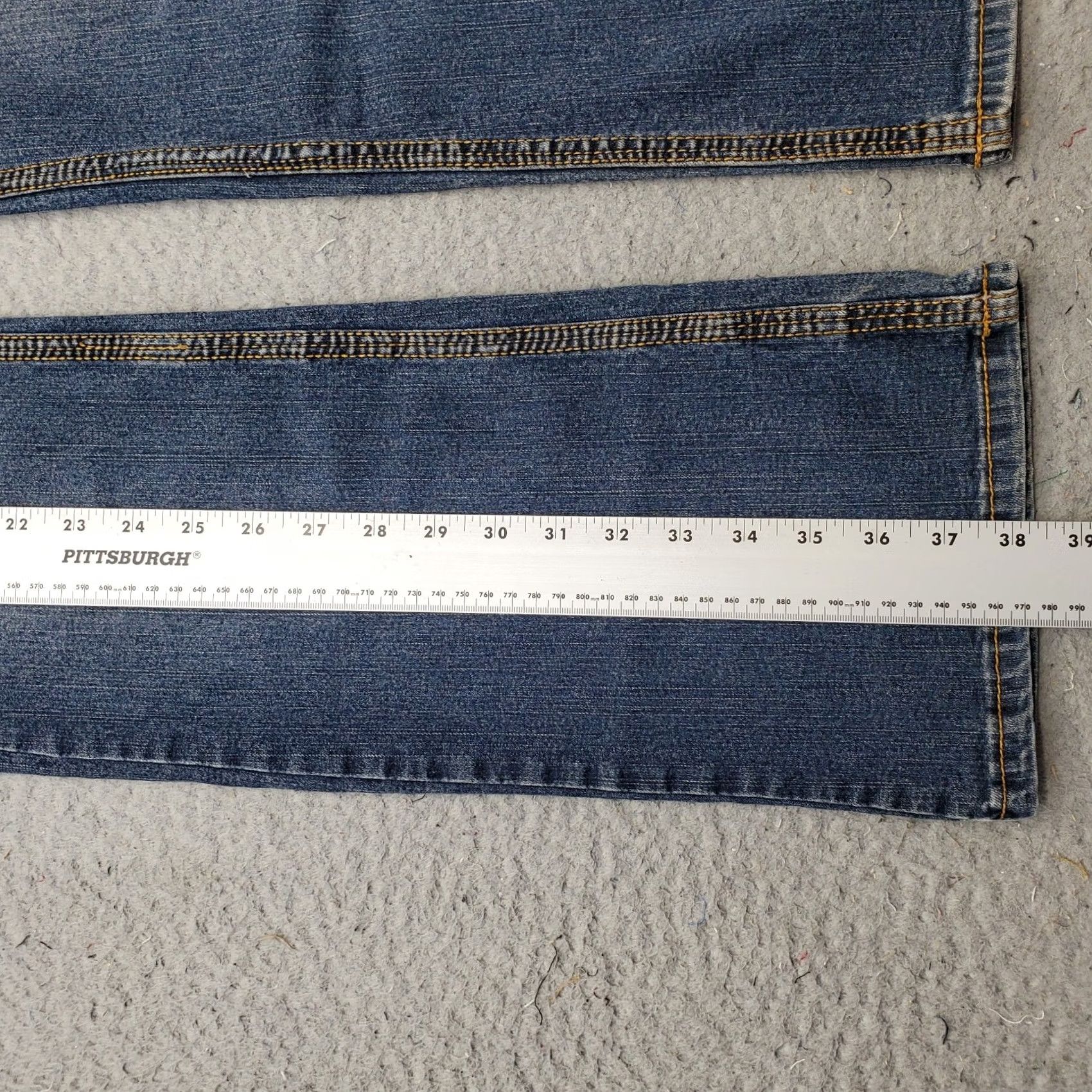 Denime parAna Jeans Womens Bootcut M Blue Denim Low Rise Contrast Stitch Vintage Y2K Size 32" / US 10 / IT 46 - 3 Thumbnail