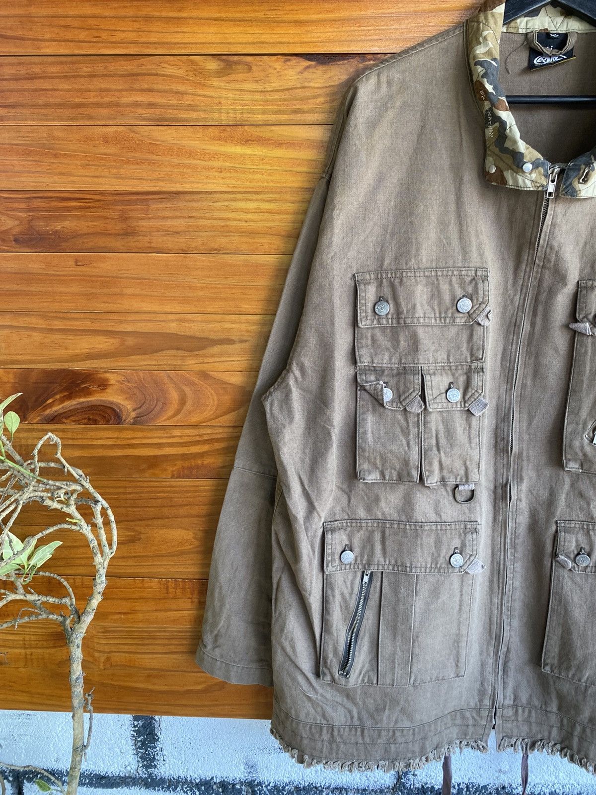 Vintage Vintage Y2K PNB Nation Utility Jacket XXL Brown Camo Collar Size US XXL / EU 58 / 5 - 13 Thumbnail