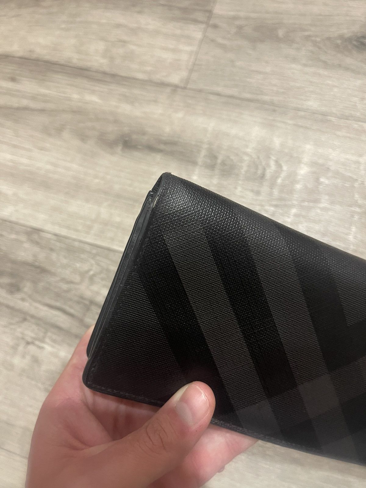 Burberry BURBERRY BIFOLD LEATHER BLACK-GRAY LARGE WALLET FULL SET Size ONE SIZE - 4 Thumbnail