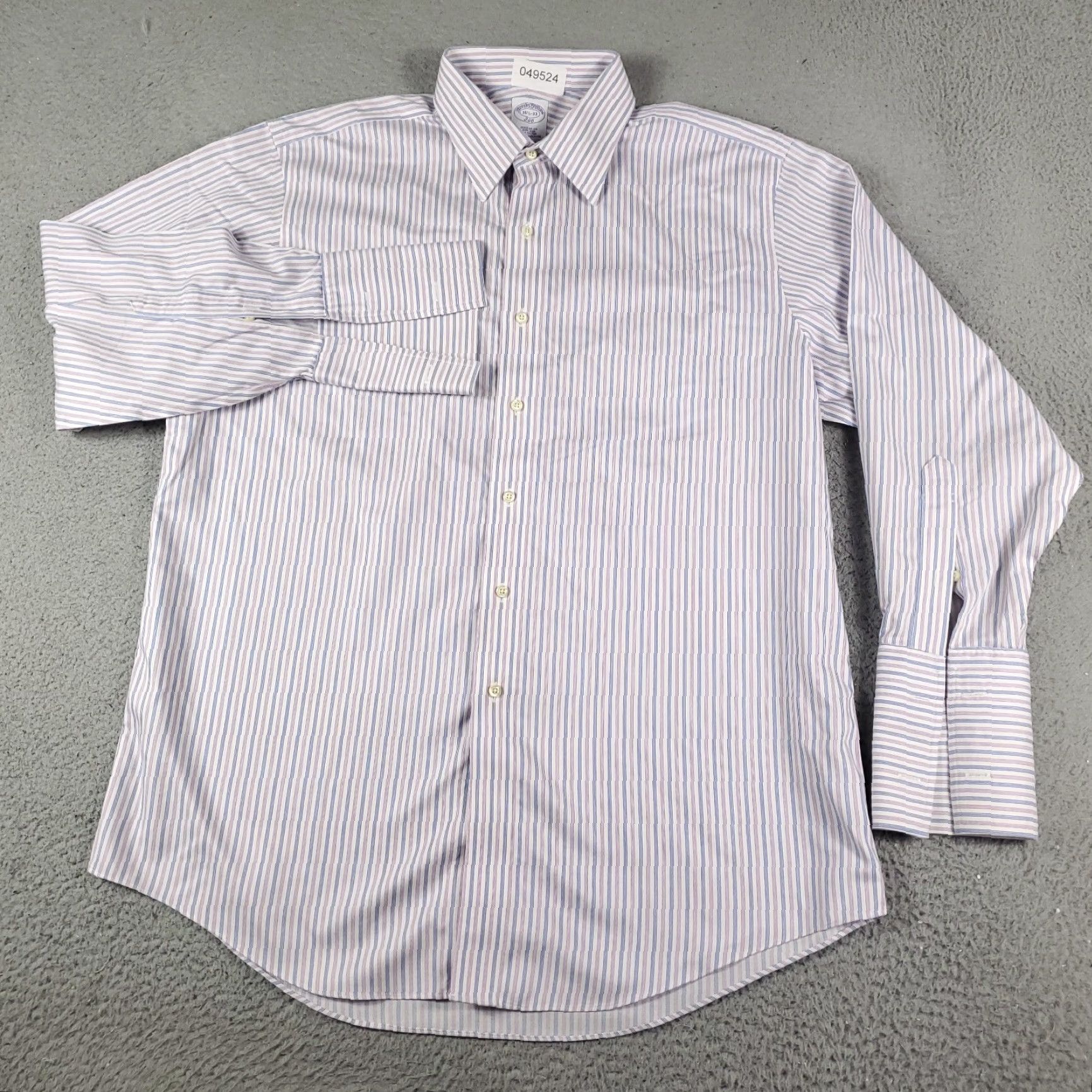 Brooks Brothers VINTAGE Brooks Brothers Dress Shirt Men Size 16.5 Blue Stripe Long Sleeve Formal Business Casual Size 42R - 2 Thumbnail