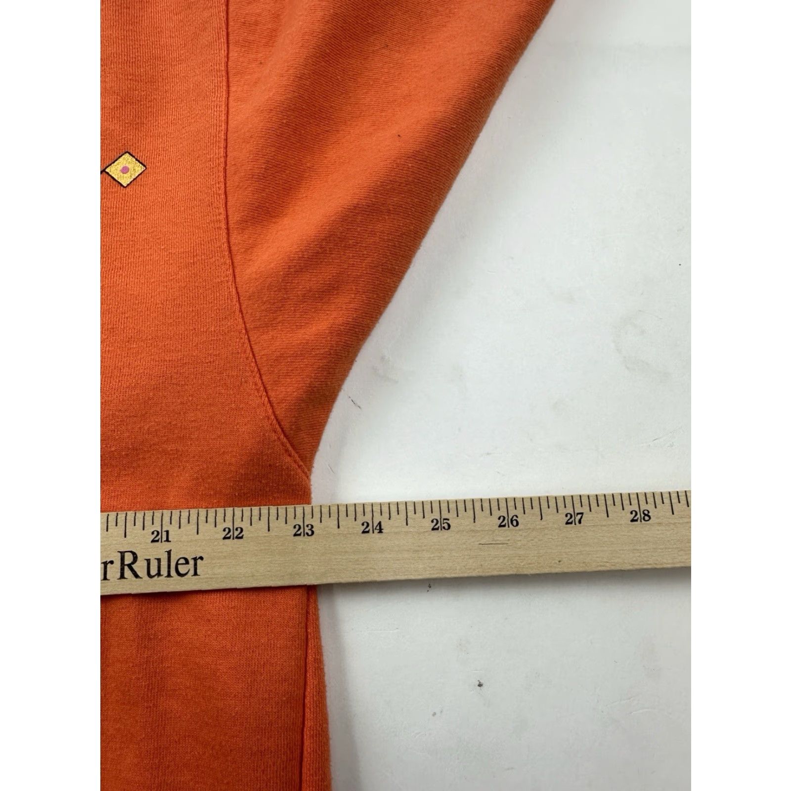Vintage VINTAGE Fragile Sweatshirt Women Small Orange Crew Neck Pullover 90s 80s Size S / US 4 / IT 40 - 8 Thumbnail