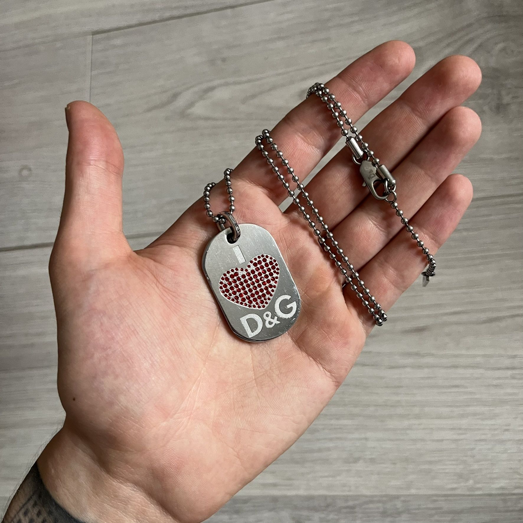 アクセサリー D&G cross dog tag leather necklace Dog Tag Cross - Etsy D&G cross dog tag leather necklace