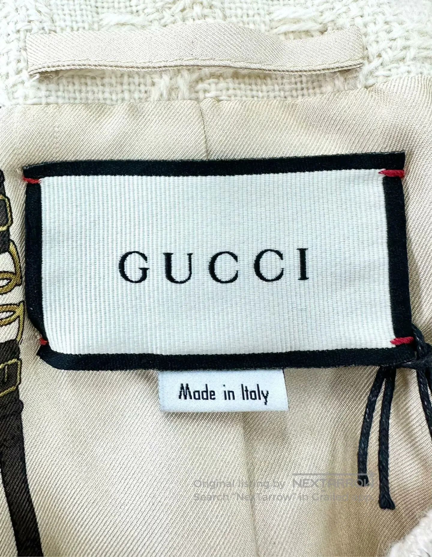 Gucci Guicci Beige Chanel Style Knitted Jacket| Size M / US 6-8 / IT 42-44 - 3 Thumbnail