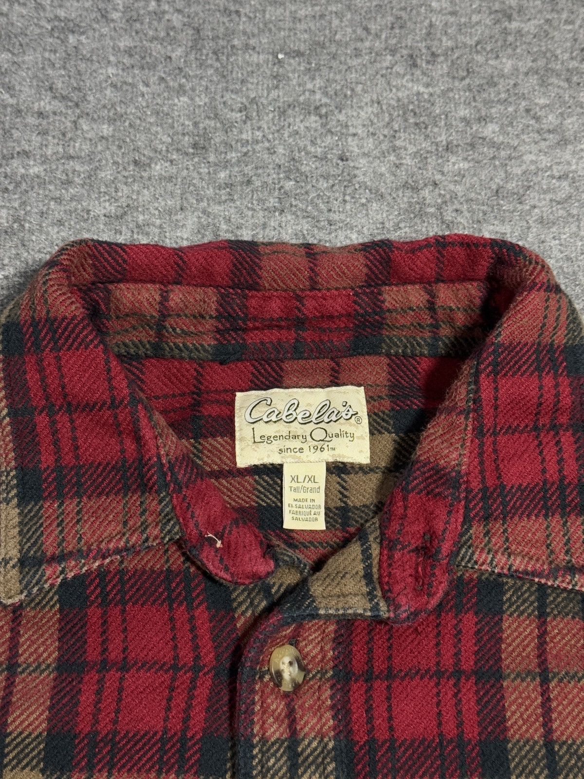 Flannel vintage flannel Cabelas plaid shirt checkered 90s Y2K Size US XL / EU 56 / 4 - 3 Thumbnail