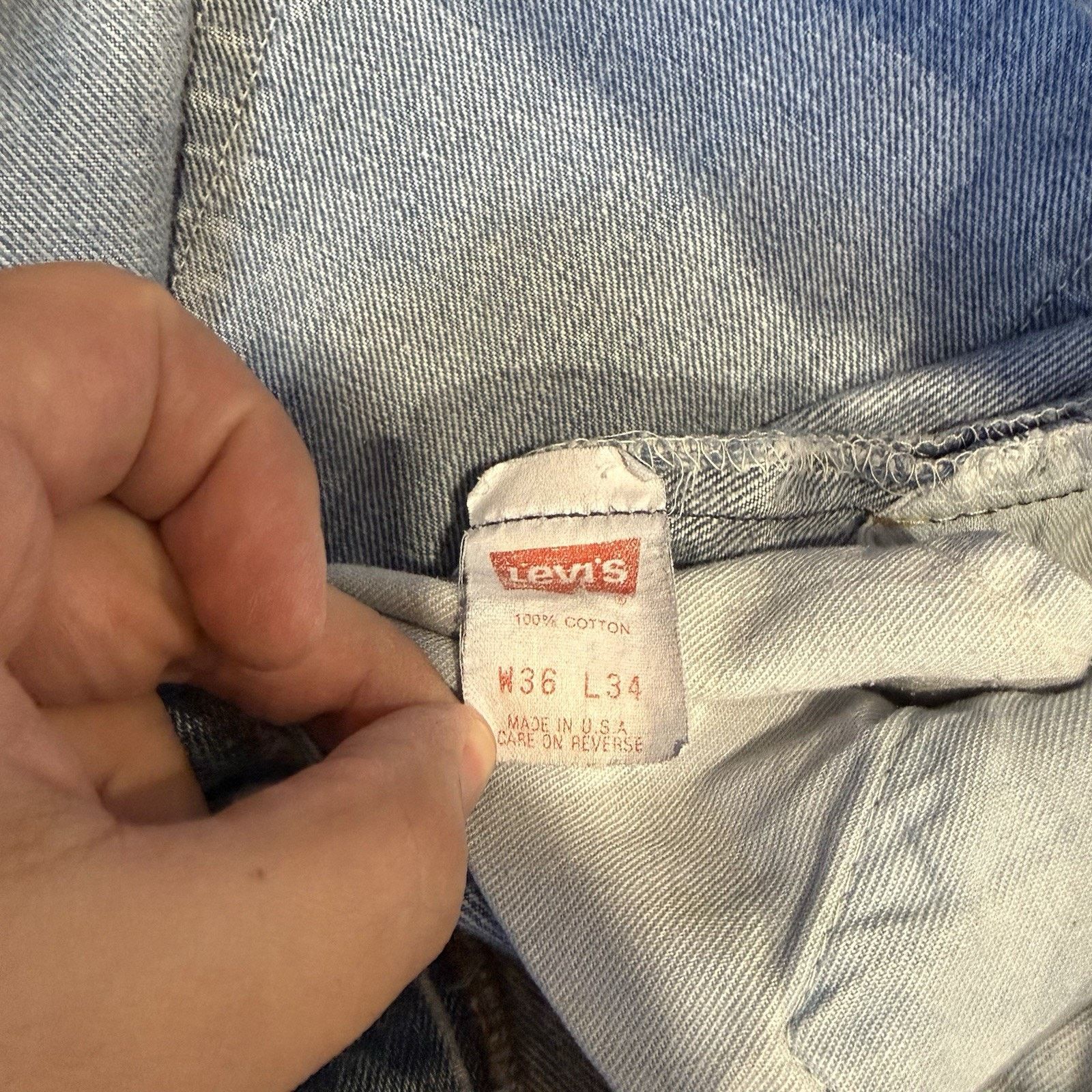 Levi's Vintage Levis 501 Jeans 33 Blue Straight 80s Denim Workwear Size US 33 - 6 Thumbnail