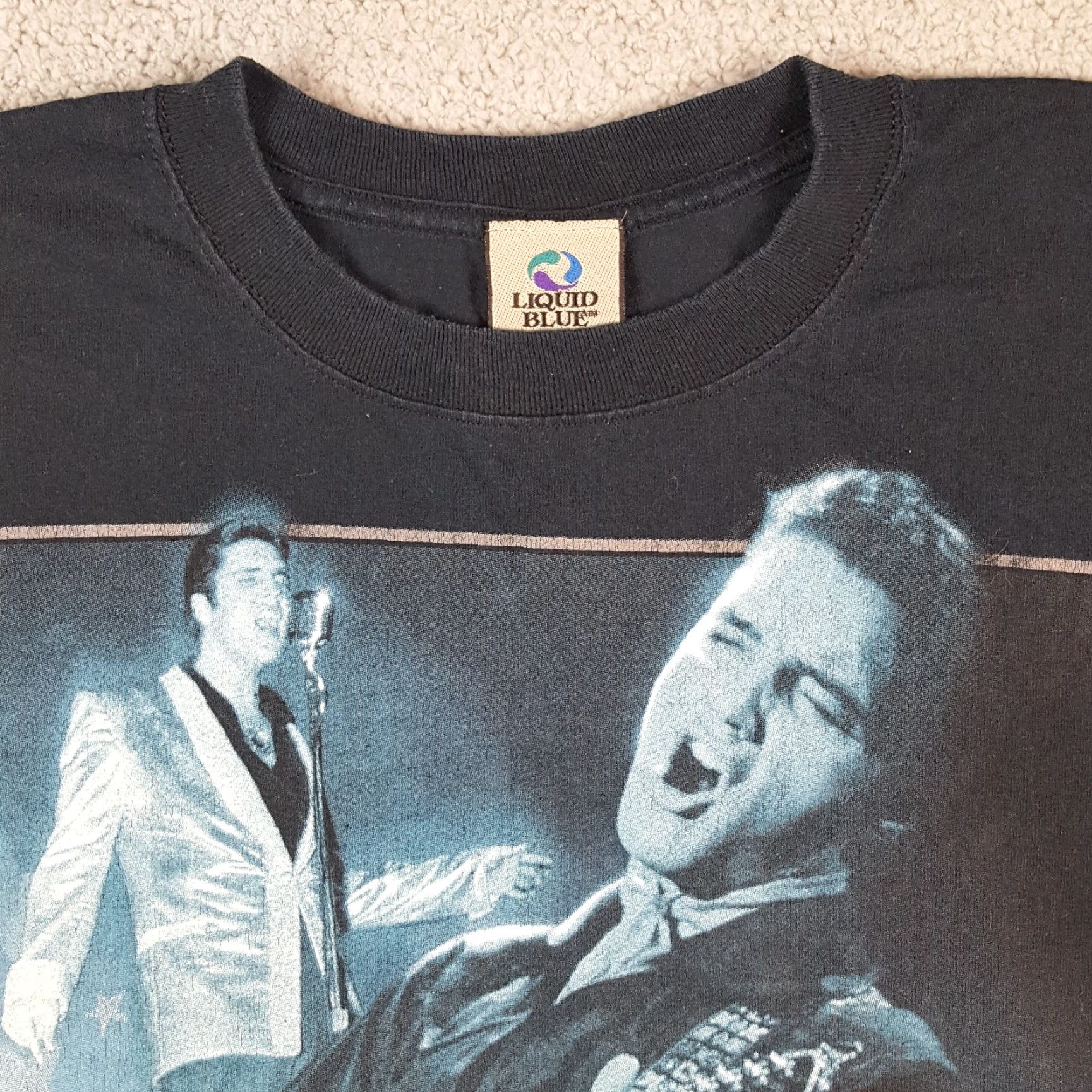 Liquid Blue VINTAGE Liquid Blue Elvis Presley Music Band Tour T-Shirt Men's XL Black 00s Rockabilly Retro Size US XL / EU 56 / 4 - 3 Thumbnail
