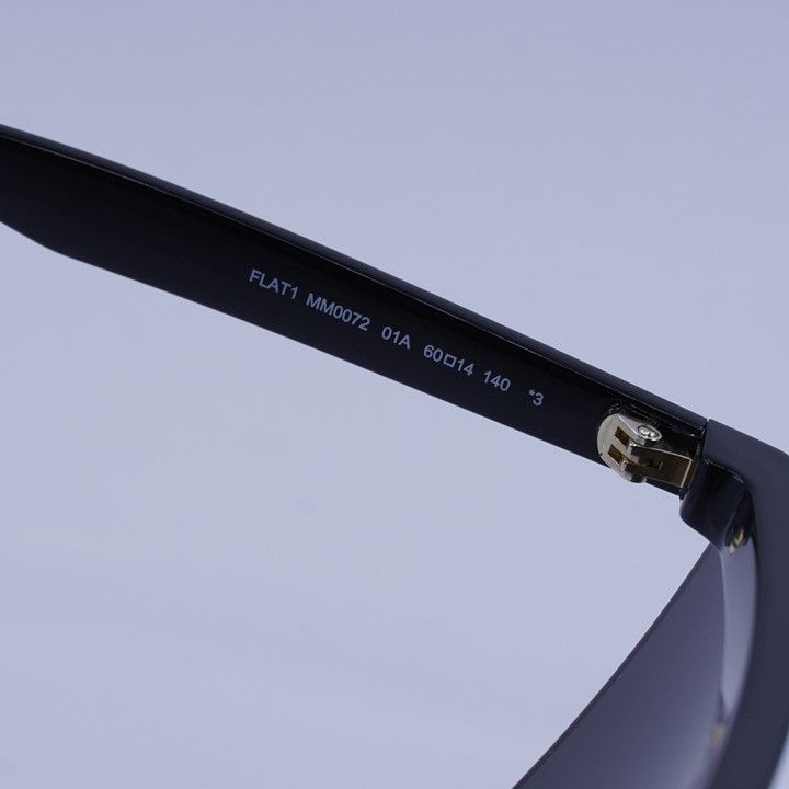 Max Mara Max Mara MM0072 01A Sunglasses Shiny Black Square Frame Size ONE SIZE - 7 Thumbnail