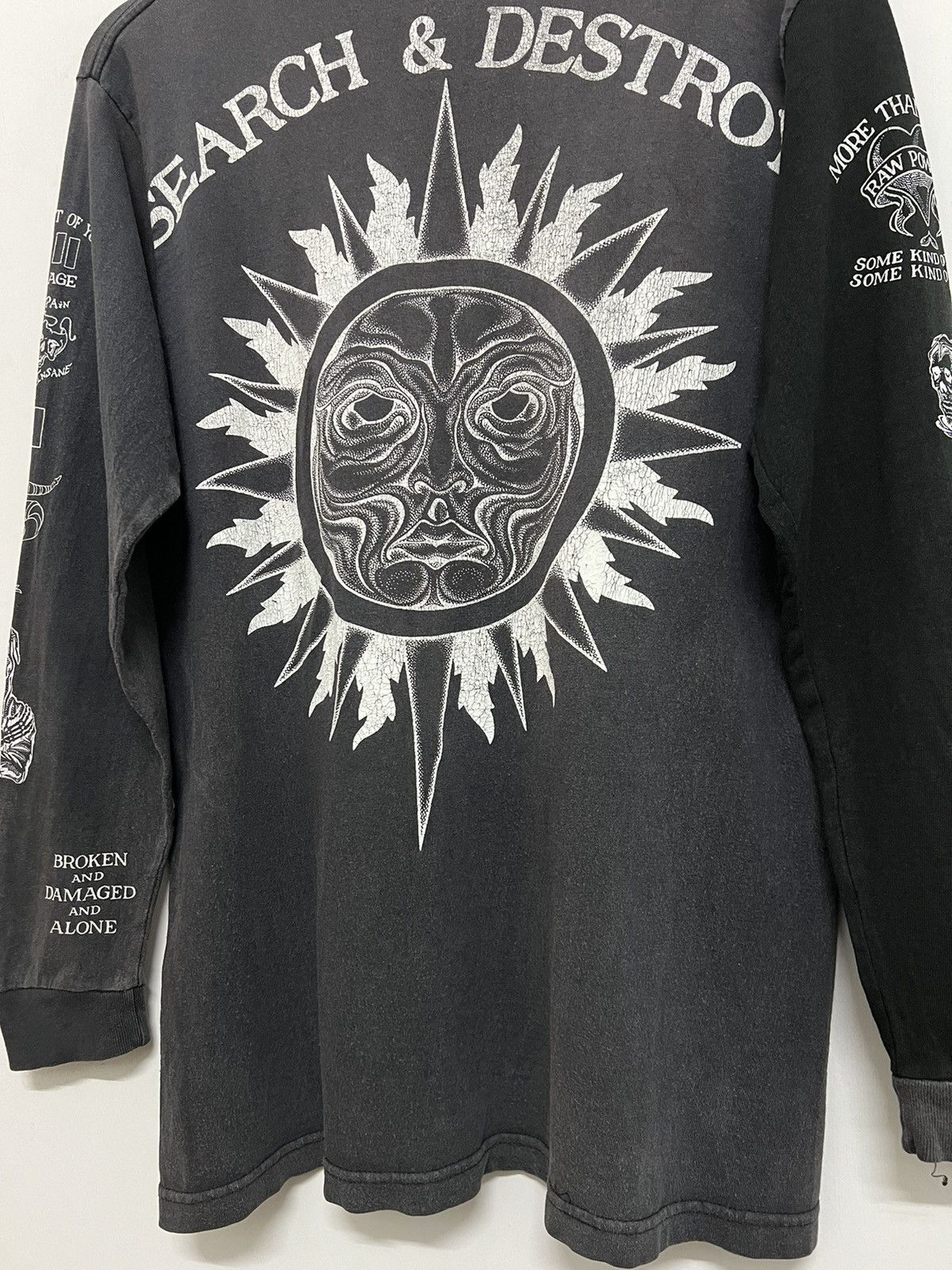 Vintage 90s Henry Rollins Search & Destroy Tattoo Tee Long Sleeve 