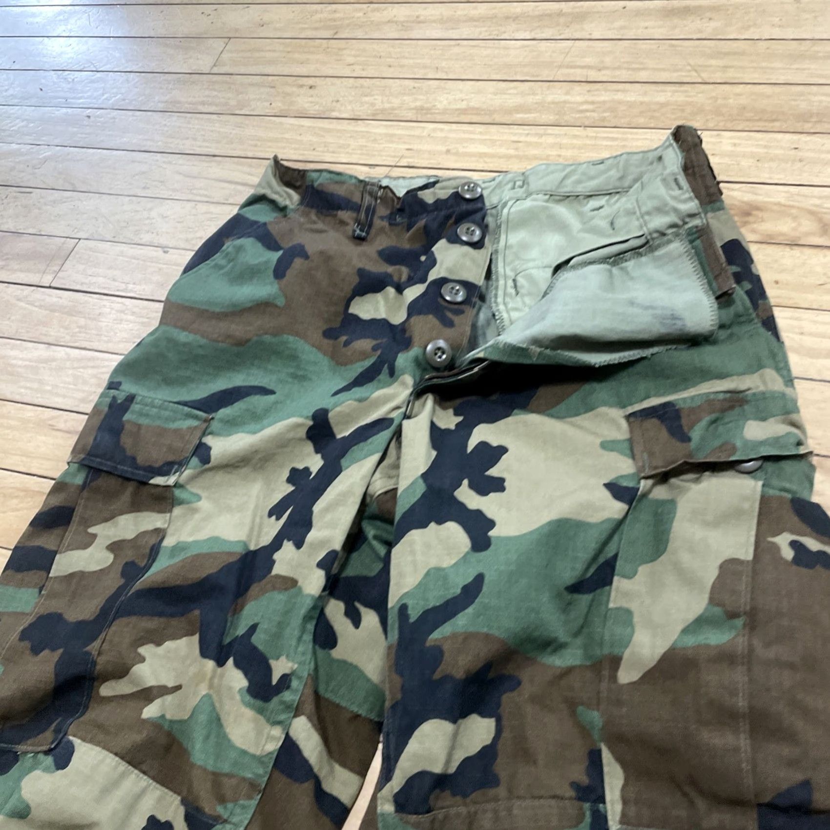 Propper VINTAGE Propper Pants Men Small Long Green Woodland Camo Cargo Trouser US Military Vtg Size US 29 - 5 Thumbnail