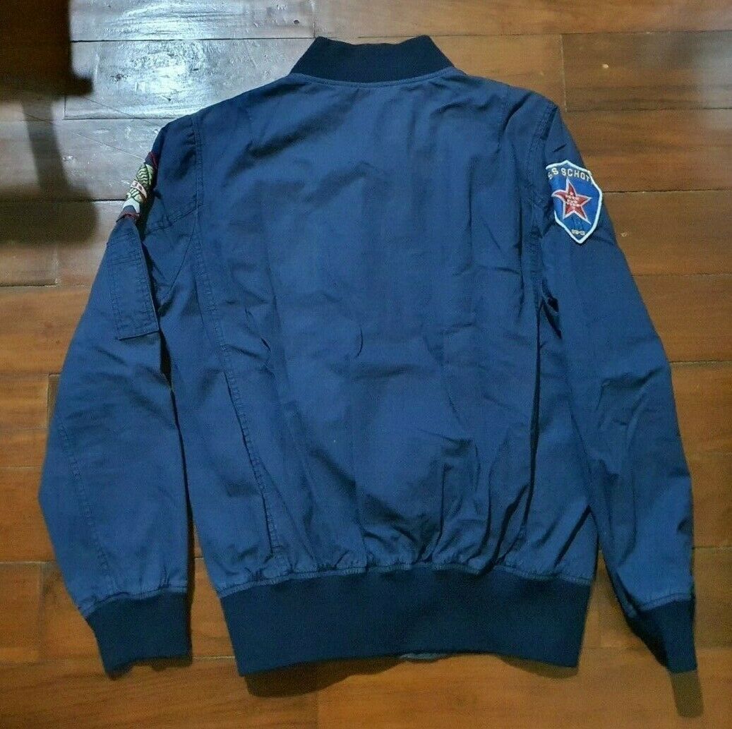 Schott schott blue bomber jacket embroidery pilot aero jacket Size US M / EU 48-50 / 2 - 2 Thumbnail
