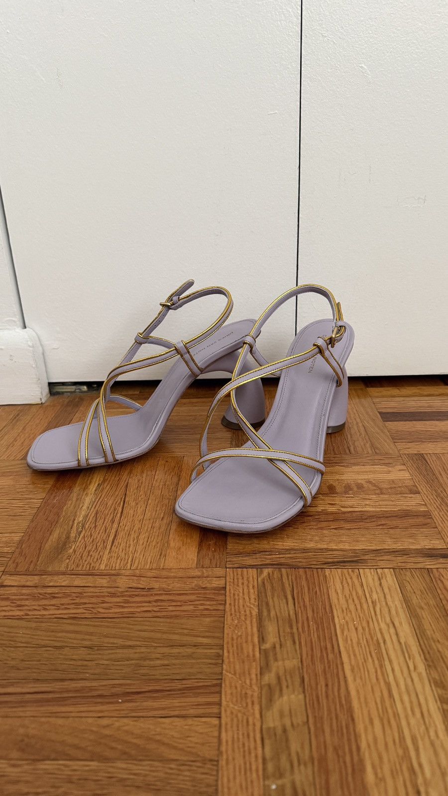 Dries Van Noten Dries Van noten Lilac Gold Trimmed Sandals Size 40 EU 10 US Size US 9 / IT 39 - 5 Thumbnail