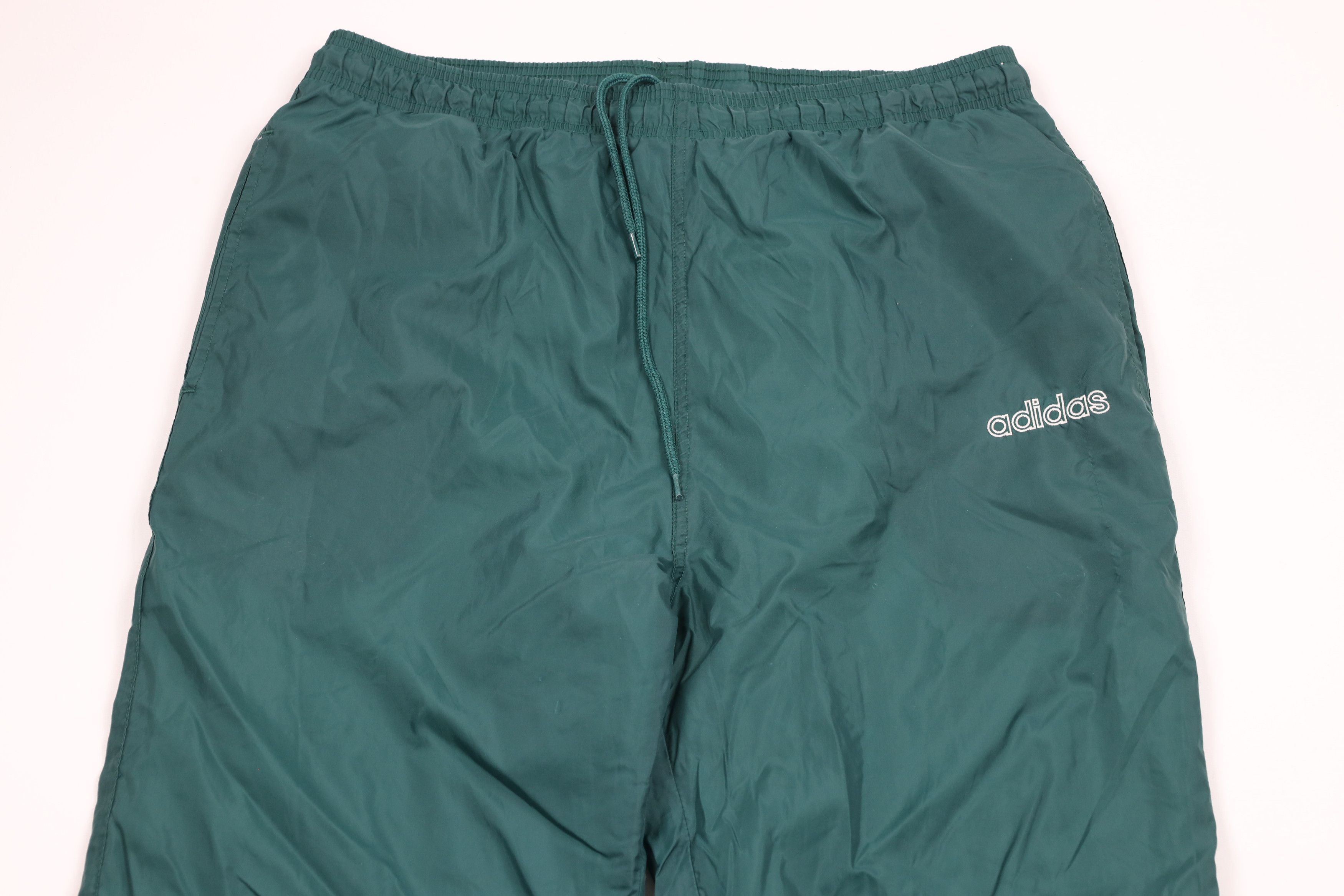 Adidas × Vintage Vintage 90s Adidas Lined Nylon Joggers Jogger Pants Green Size 30 - 2 Thumbnail