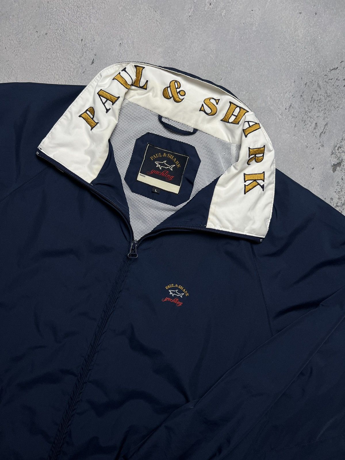 Luxury Paul Shark Vintage Vintage Paul Shark Yachting Rare Rain Jacket 90s Neck Logo Grailed