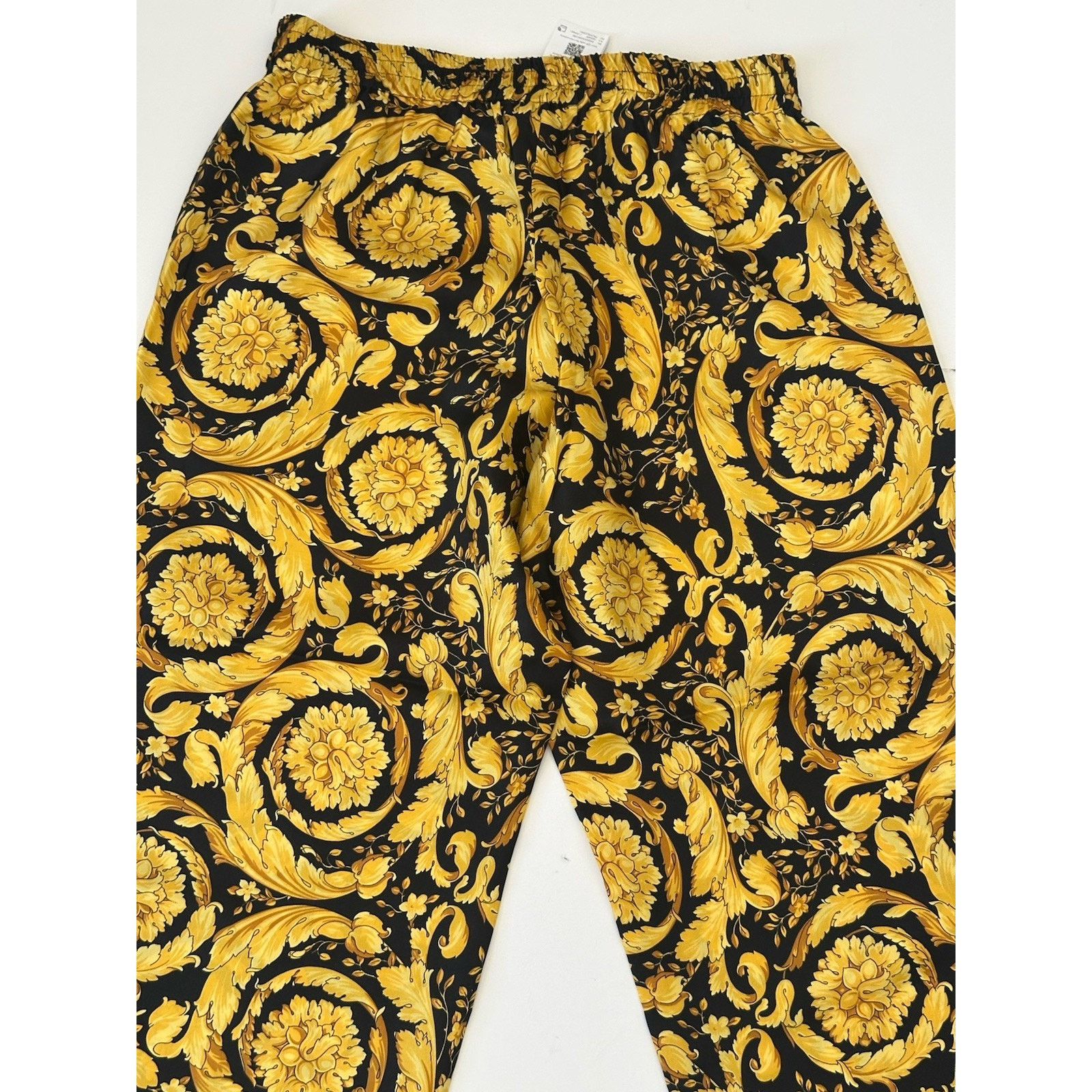 Versace Versace Baroque Silk Pajama Pants Black/Gold 4 US 1005409 Size 27" / US 4 / IT 40 - 7 Thumbnail
