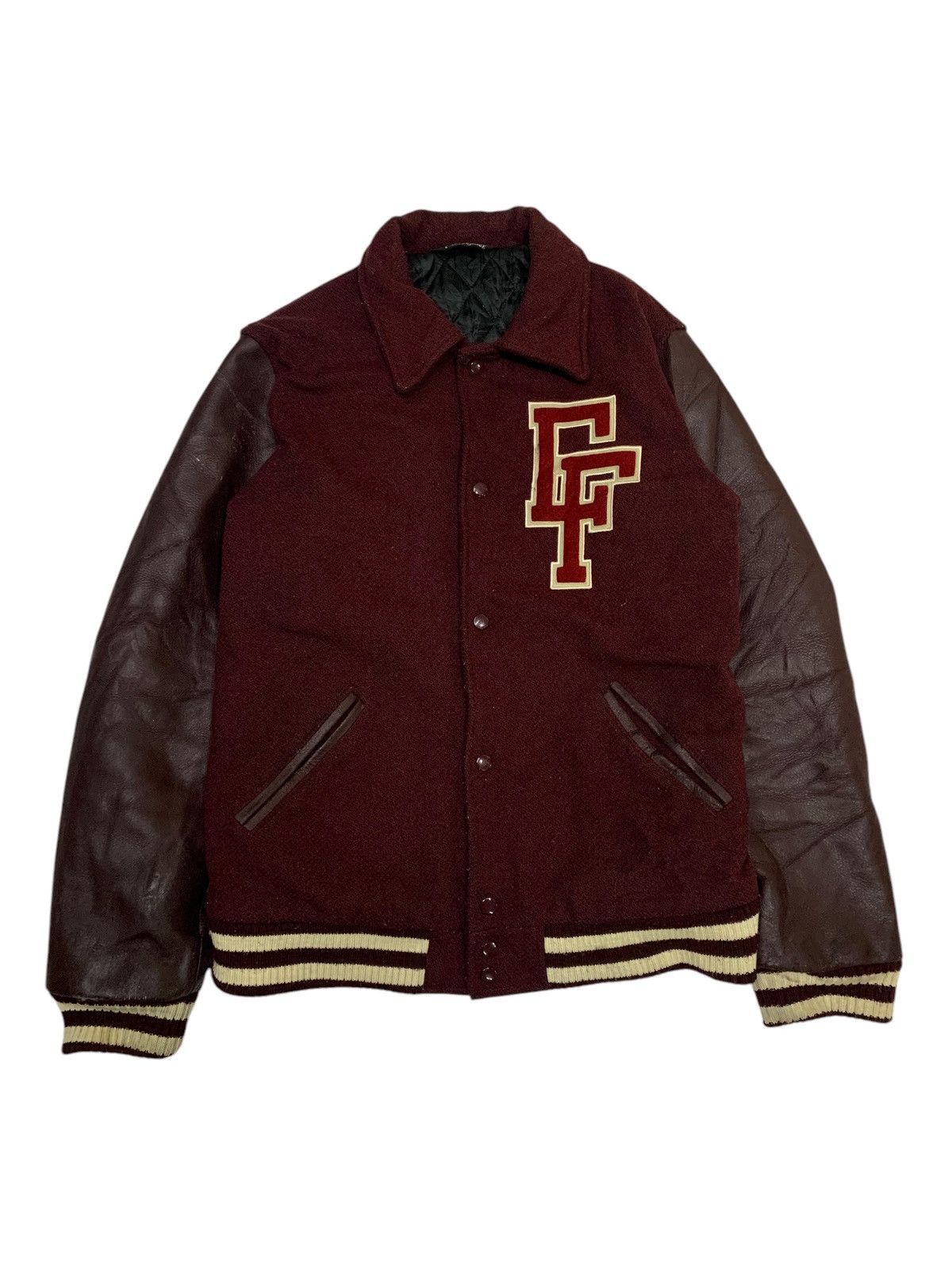 Japanese Brand 🔥COREFIGHTER WOOL/LEATHER VARSITY JACKETS Size US XL / EU 56 / 4 - 1 Thumbnail