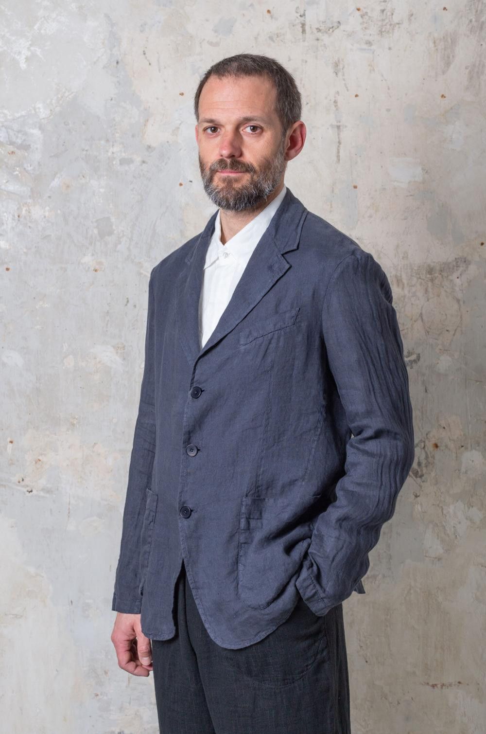 Barena Barena Rizzo Telino Unstructured Blazer - Navy Linen Size US M / EU 48-50 / 2 - 2 Thumbnail