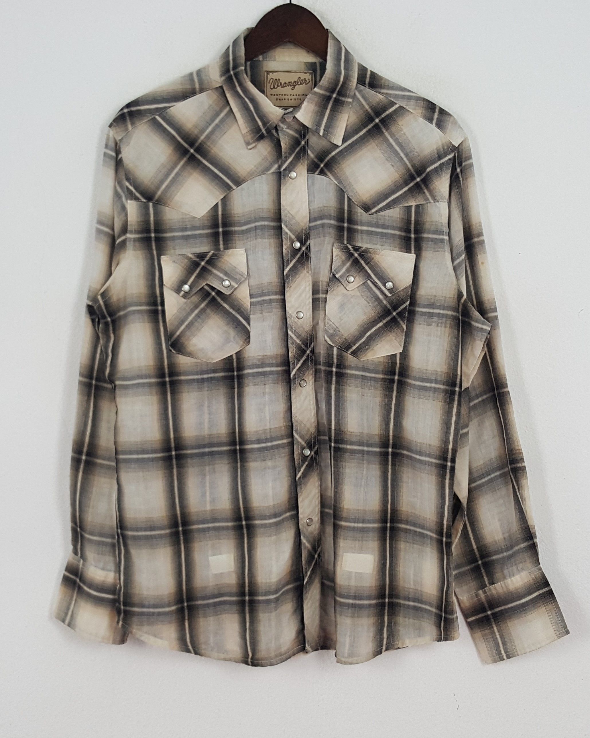 Vintage × Wrangler Vintage Wrangler Japan Button Up Flannel Size US L / EU 52-54 / 3 - 1 Thumbnail