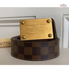 LOUIS VUITTON Belts T.cm 100 Leather Orange ref.909887 - Joli Closet