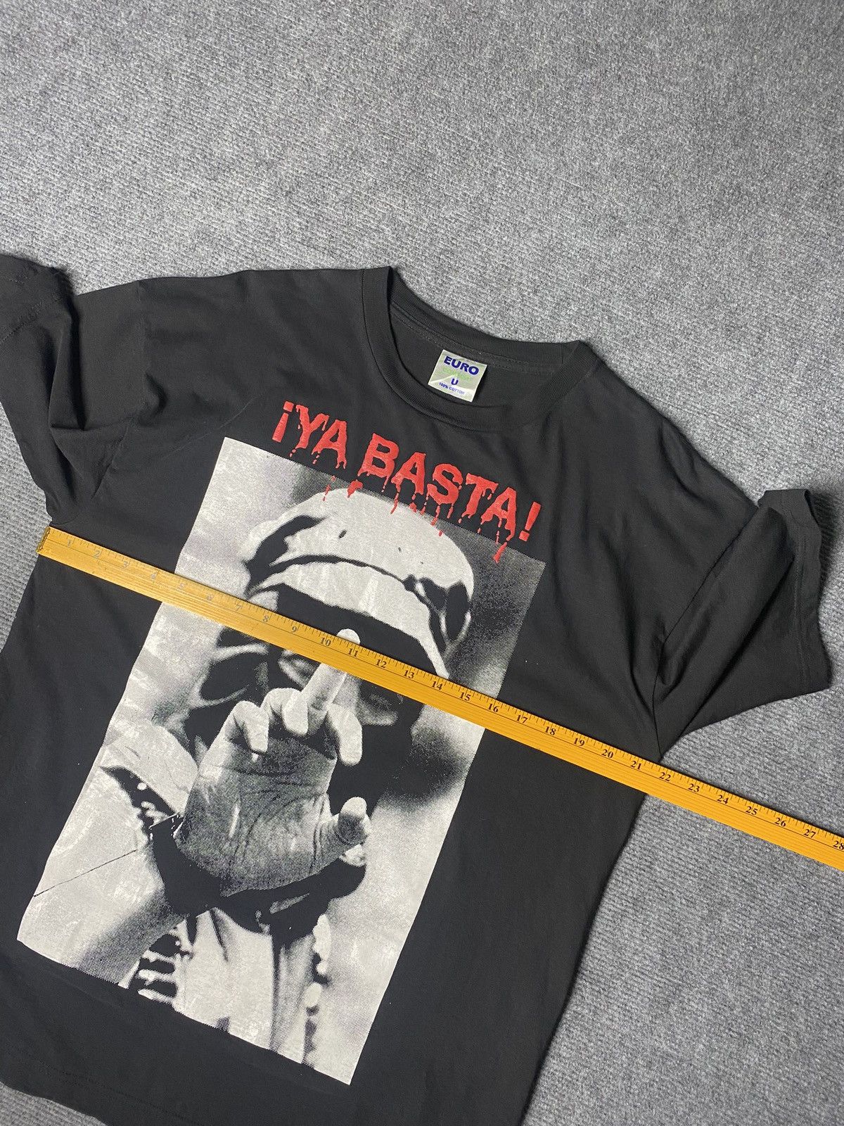 Vintage Vintage 90's Ya Basta Ezln Mexico Army T-Shirt Size US L / EU 52-54 / 3 - 7 Thumbnail