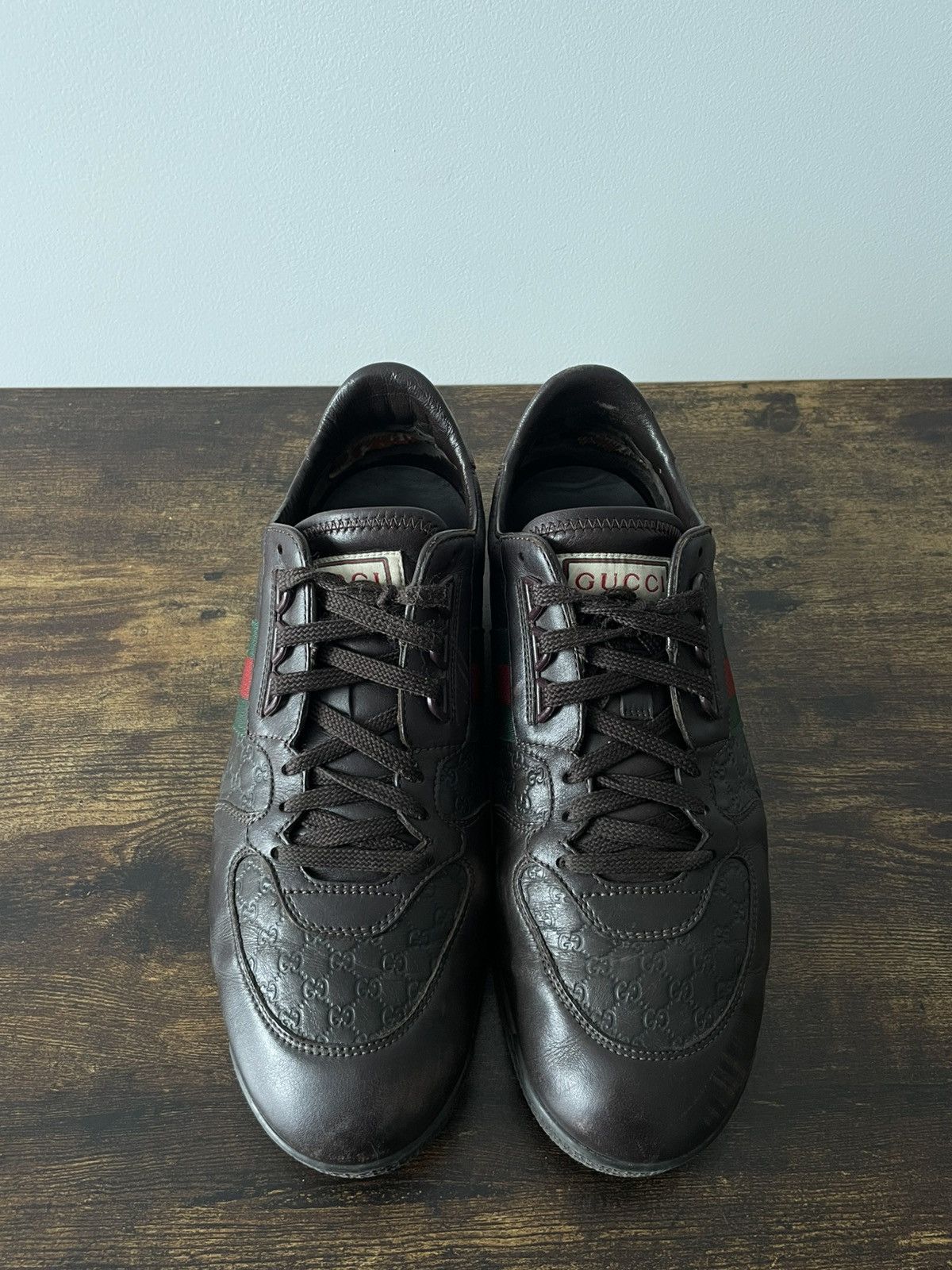Gucci Gucci Brown Monogram GG Leather Shoes Size US 9 / EU 42 - 4 Thumbnail