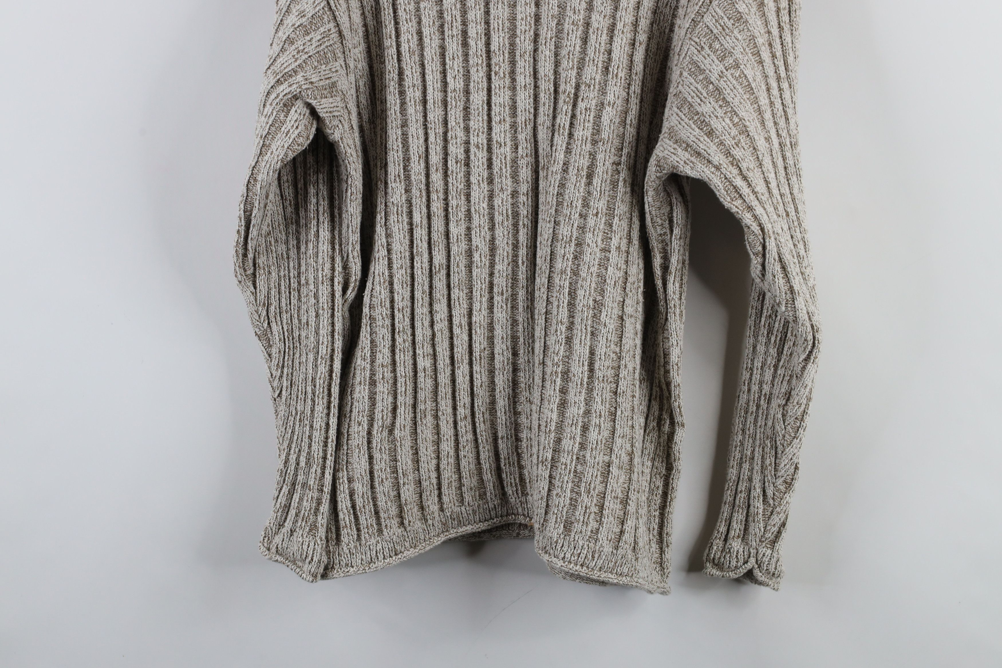 Vintage Vintage 90s Streetwear Ribbed Marled Knit Henley Sweater Size L / US 10 / IT 46 - 10 Thumbnail