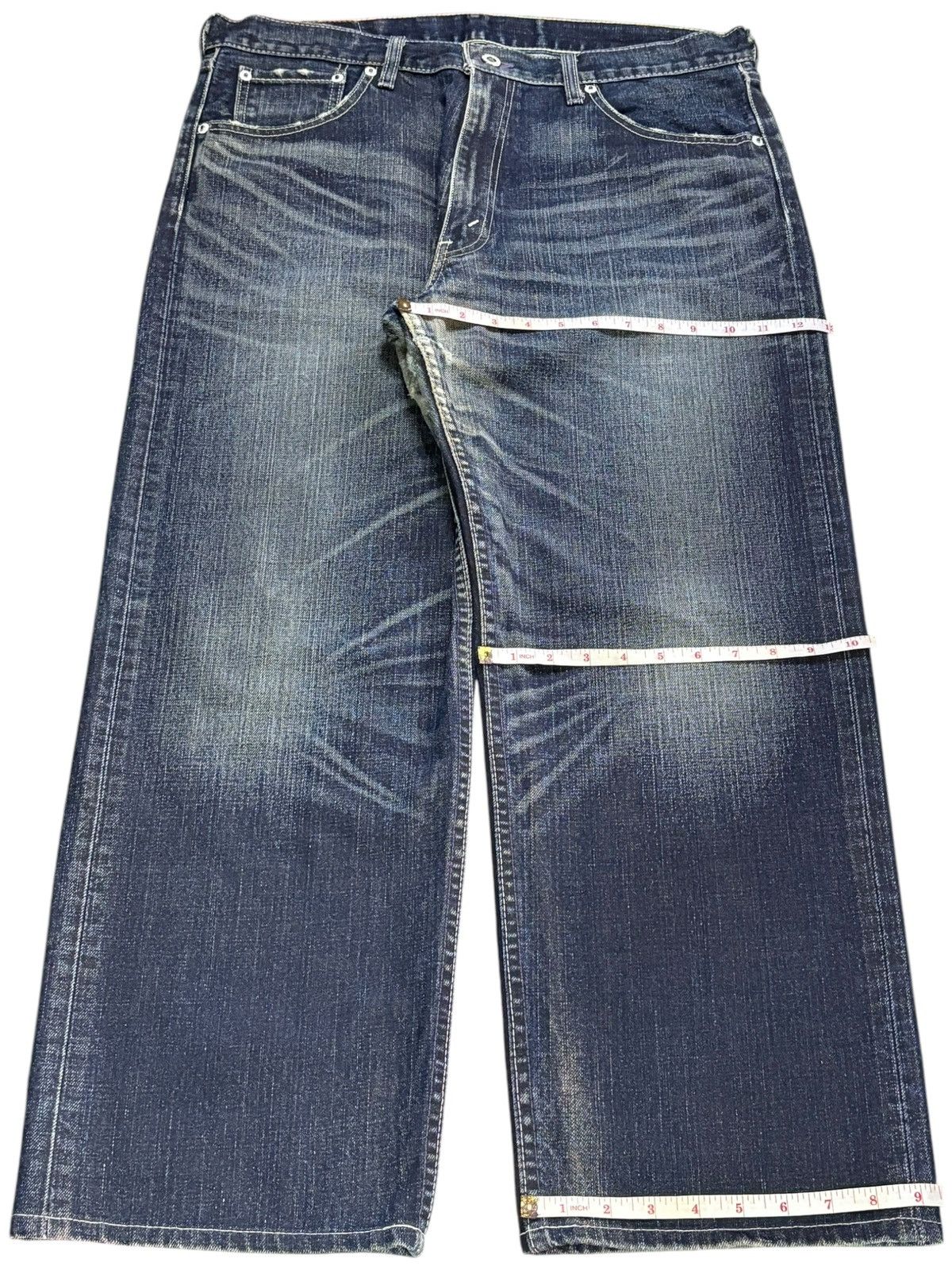 Levi's Vintage 90s Levis 503 Blue Wash Distressed Loose Baggy Jeans Size US 36 / EU 52 - 14 Thumbnail
