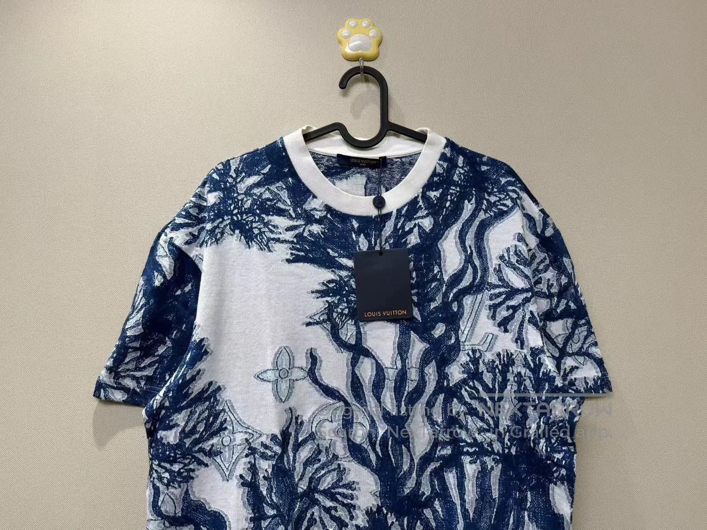 Louis Vuitton Louis Vuitton White Seaweed Full Logo Knit Short Sleeve| Size US M / EU 48-50 / 2 - 2 Thumbnail