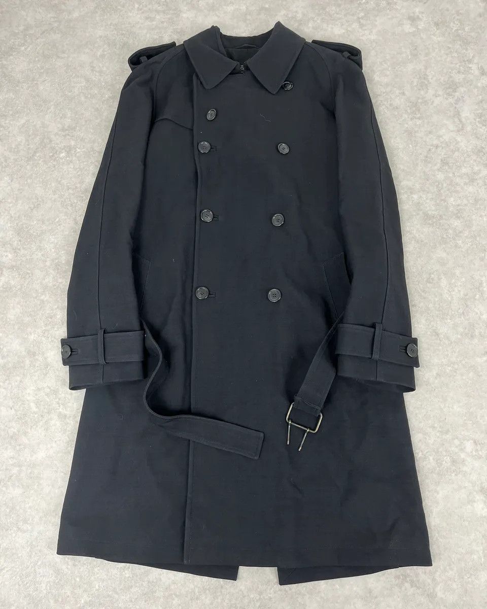 Vintage Massimo Rebecchi Black Classy Trench Coat Size US M / EU 48-50 / 2 - 1 Thumbnail