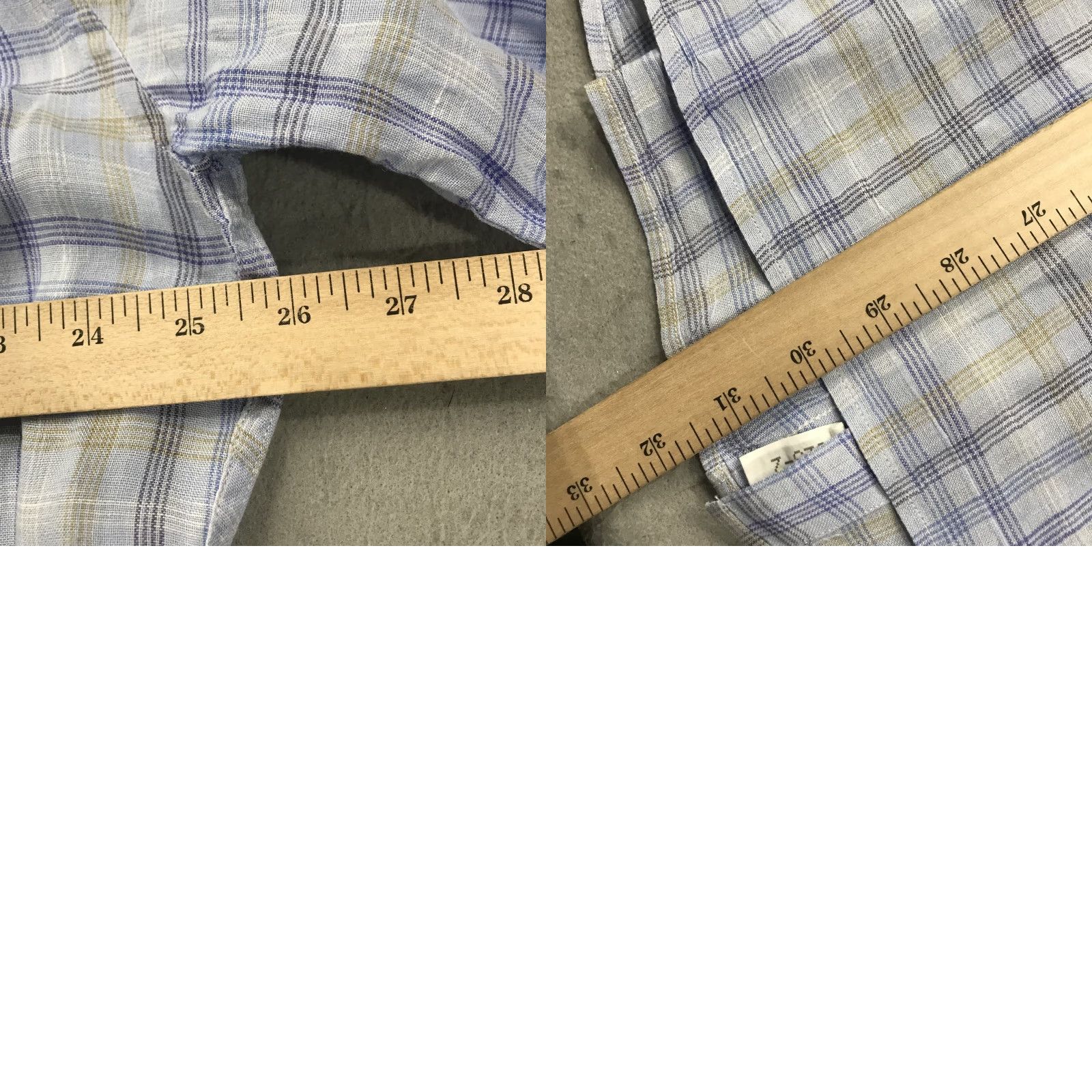 Peter Millar Peter Millar Shirt Mens XL Blue Check 100% Linen Beachwood Sport Casual Button-Up Short Description: None Size US XL / EU 56 / 4 - 8 Thumbnail