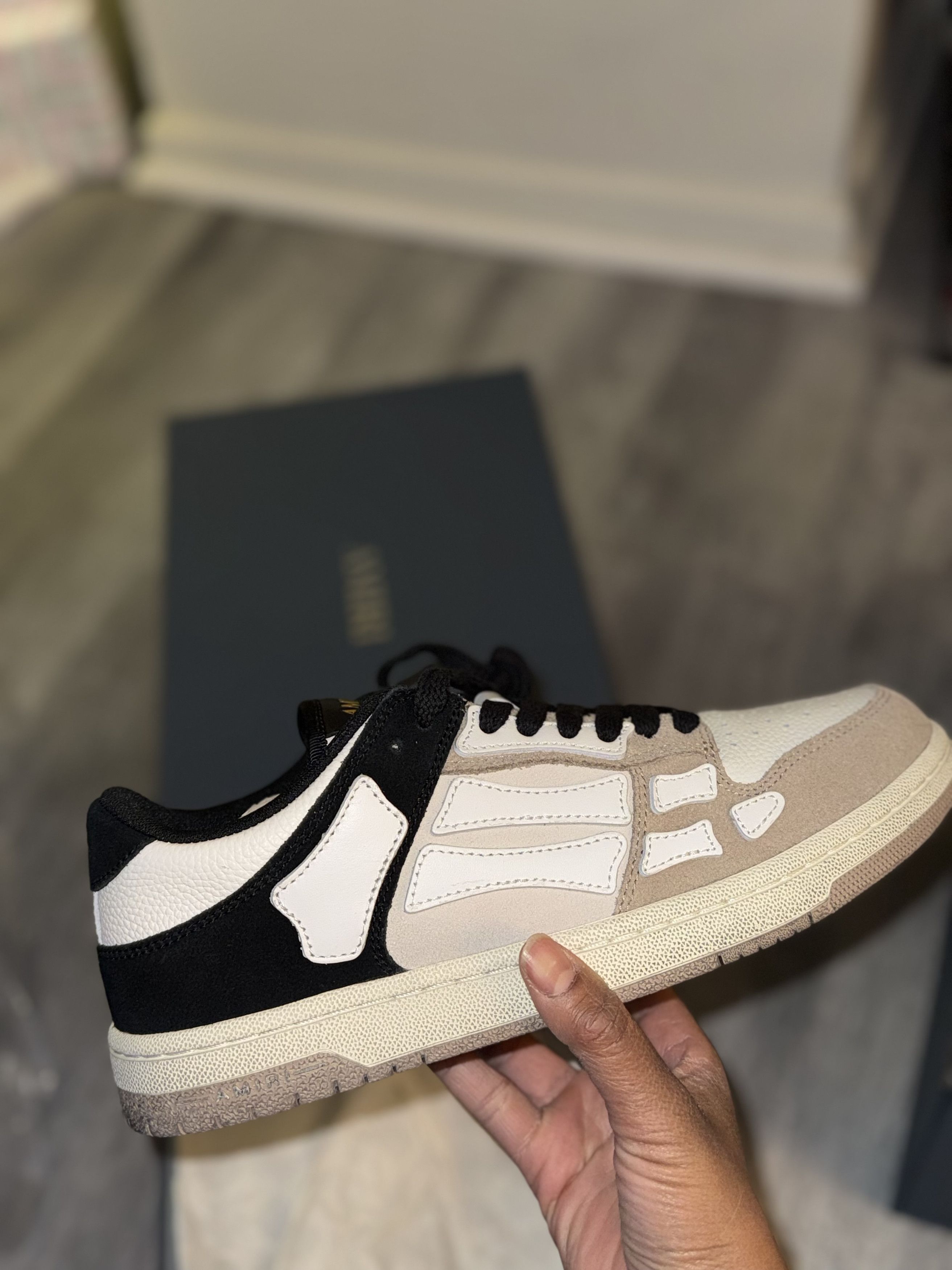 Amiri Amiri Skel Low Distressed Black/Tan Size US 9 / EU 42 - 4 Thumbnail