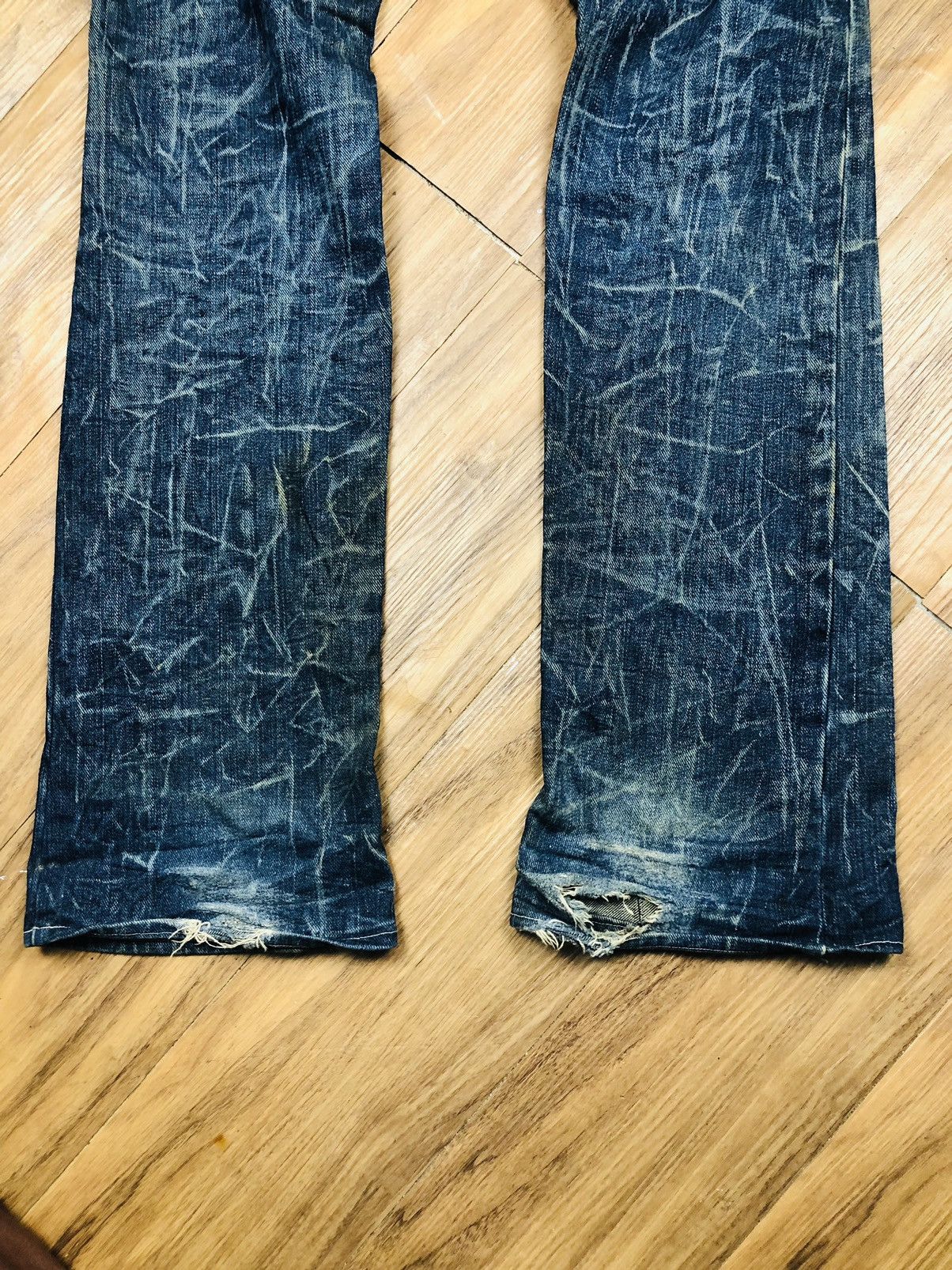 If Six Was Nine Rock Wood Distress Jeans (36) Size US 32 / EU 48 - 13 Thumbnail