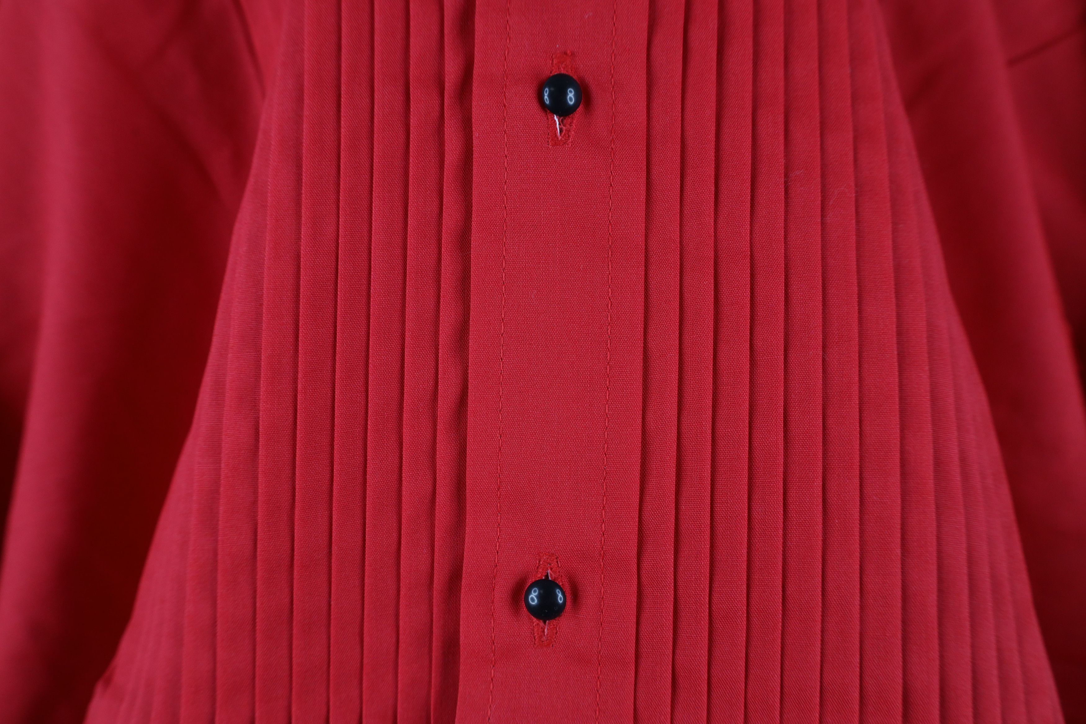 Vintage Deadstock Vintage 90s Tuxedo Prom Formal Button Shirt Red Size US L / EU 52-54 / 3 - 4 Thumbnail