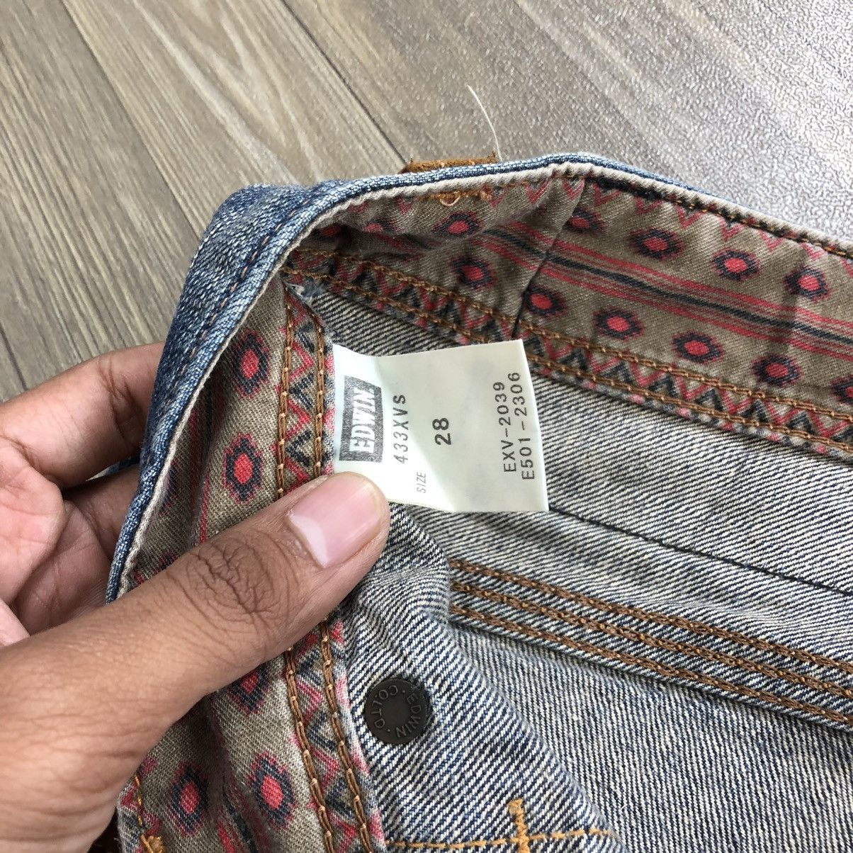 Edwin × If Six Was Nine × Japanese Brand 2000s Edwin Exclusive Vintage Nice Design Faded Jeans Y2K Size US 28 / EU 44 - 11 Thumbnail