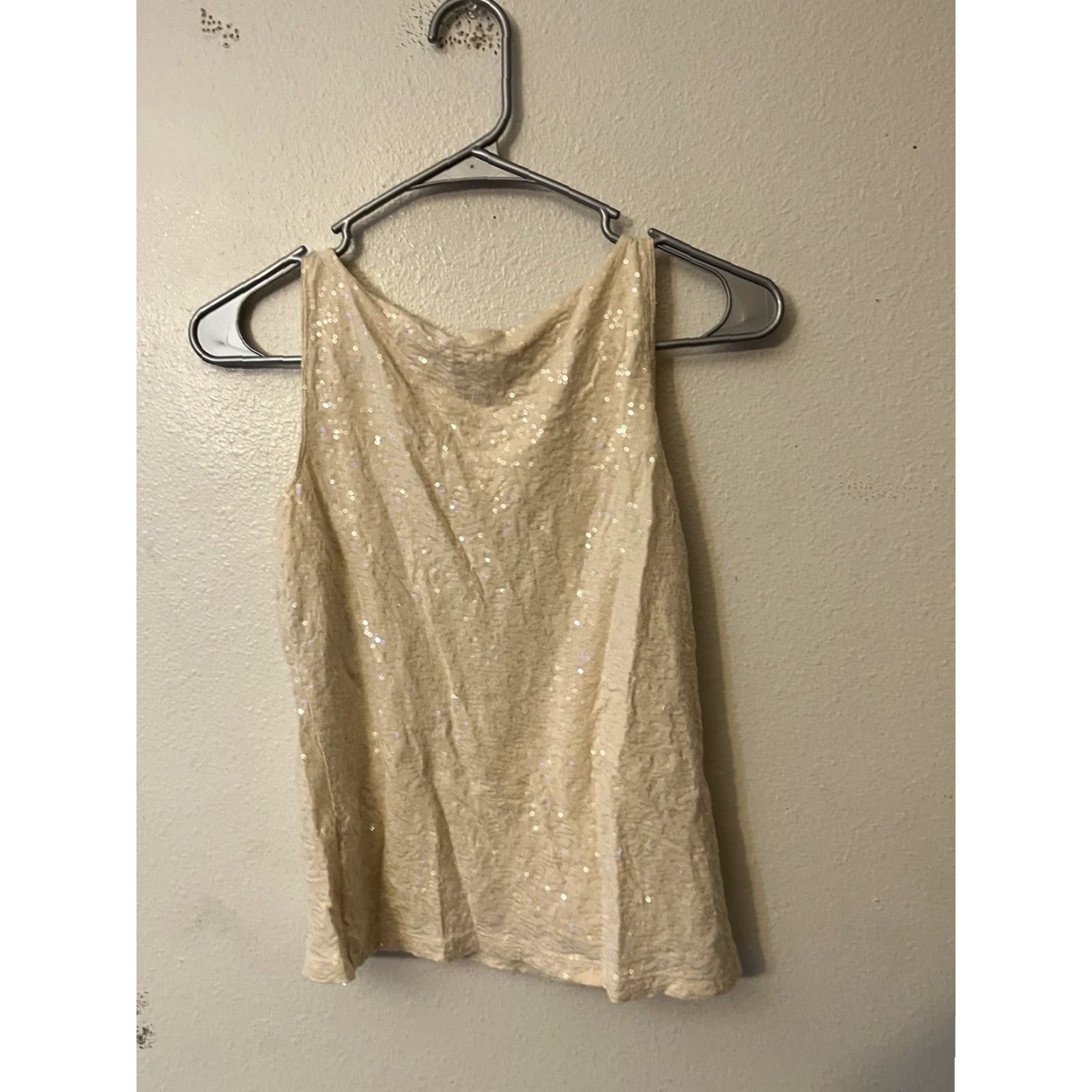 Talbots Talbots Tank Women Sleeveless Sequin Beige Petite P PP Size XXS / US 00 / IT 34 - 3 Thumbnail