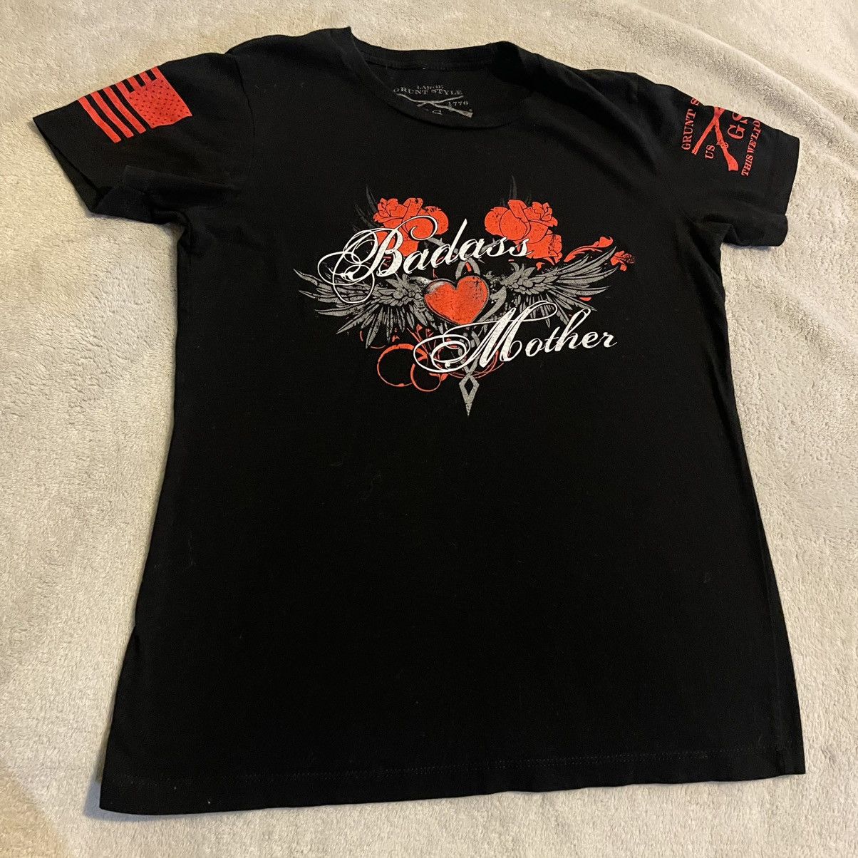 Other Grunt Style Shirt Women Large Black Crew Neck Casual Gym Tee Size L / US 10 / IT 46 - 1 Thumbnail