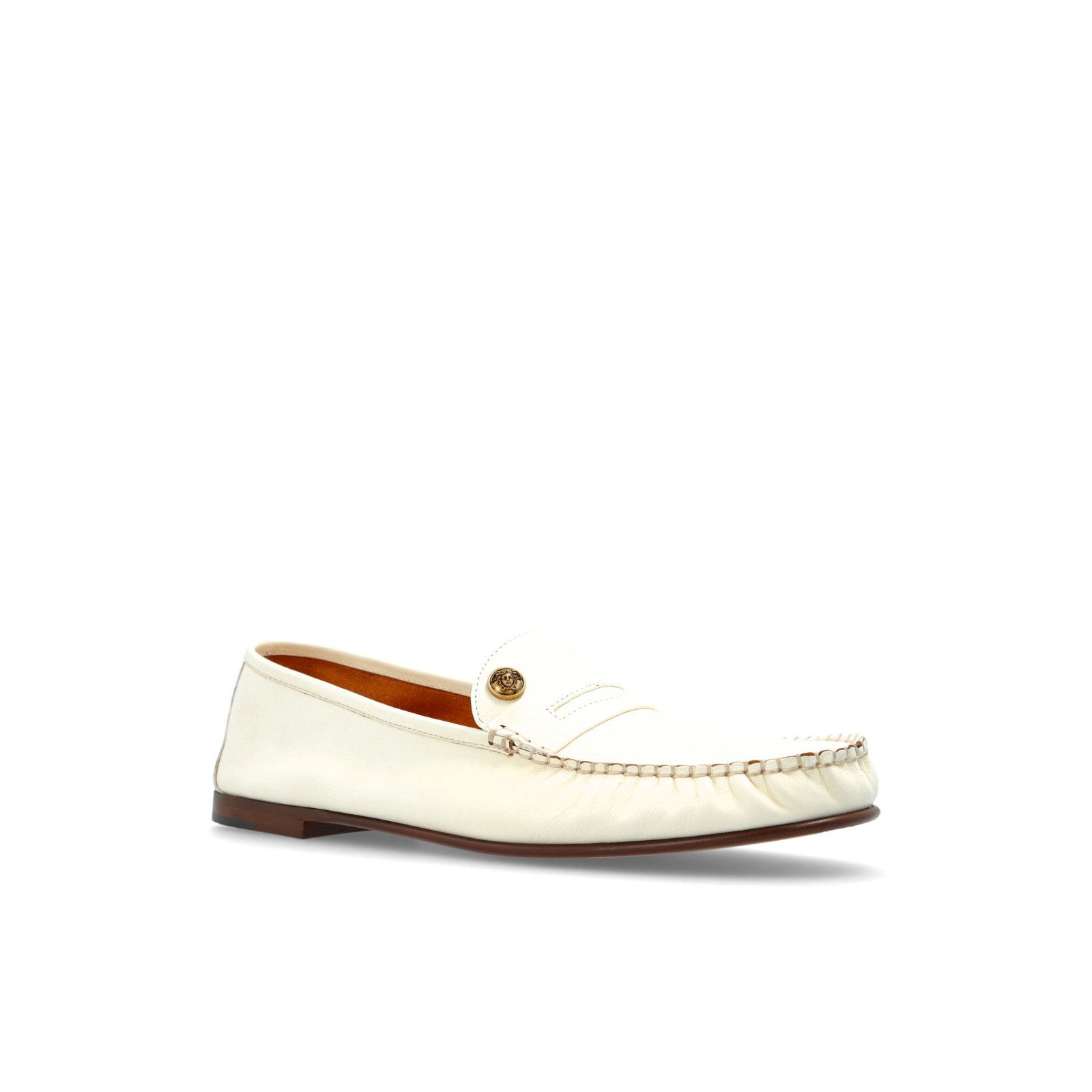 Versace VERSACE Guanto White Leather Loafers New & Authentic (Men's Size US 12 / EU 45 - 2 Thumbnail