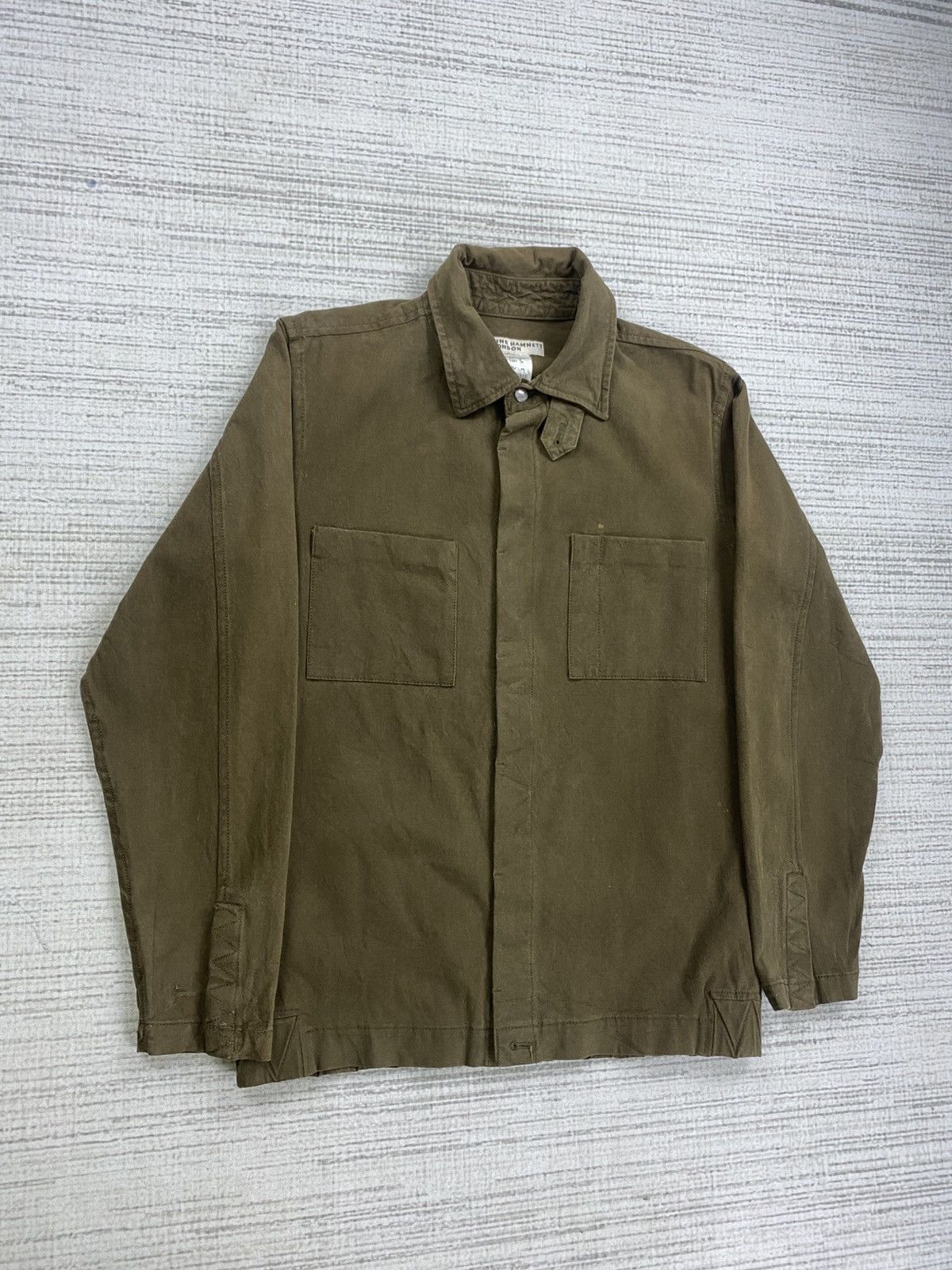 Designer × Katharine Hamnett London × Vintage Vtg Katharine Hamnett Blouson Double Pocket Button Jacket Size US M / EU 48-50 / 2 - 3 Thumbnail