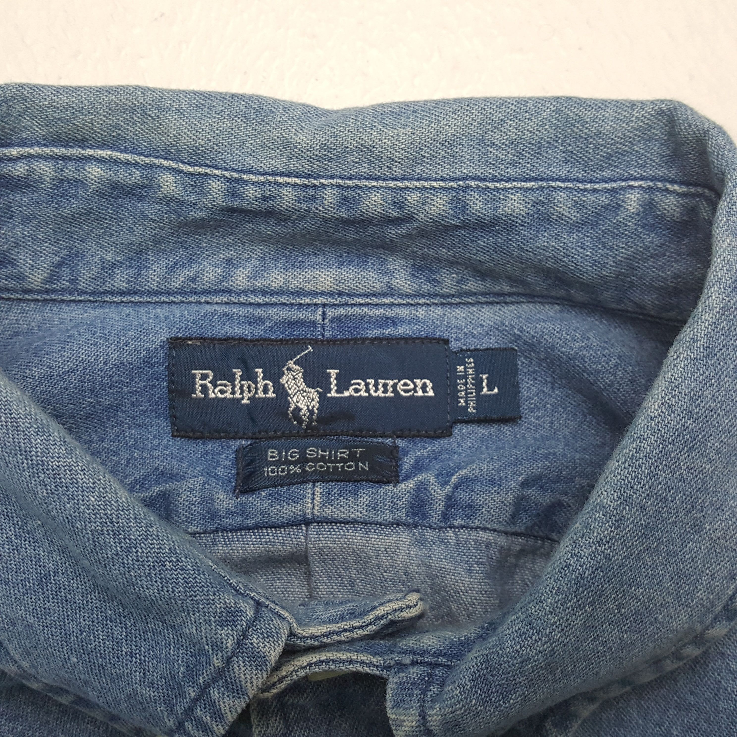 Polo Ralph Lauren Vintage Polo by Ralph Lauren Fashion Brand Denim Polos 31 Size US XXL / EU 58 / 5 - 4 Thumbnail